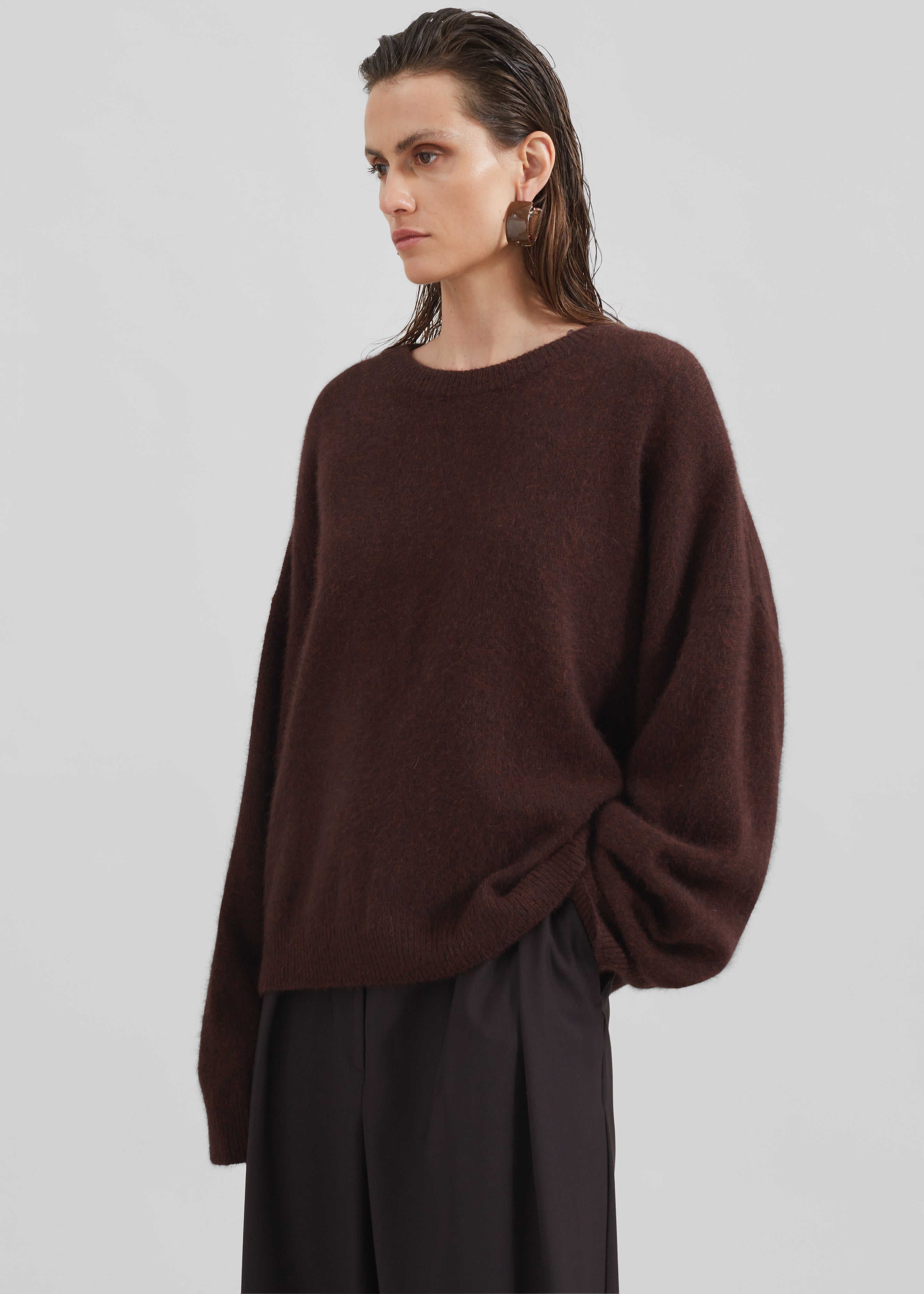 Loulou Studio Ropo Sweater - Choco - 4