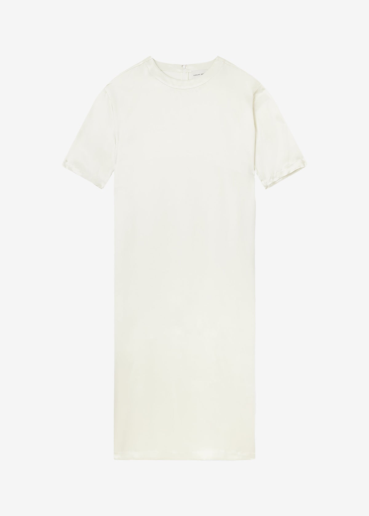 Loulou Studio Tuga Satin T-Shirt Dress - Soft Vanilla - 6