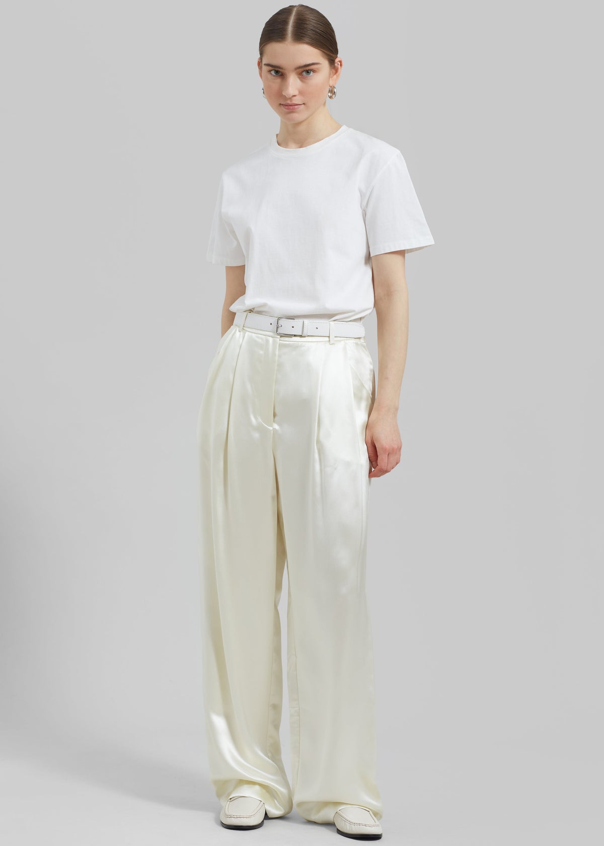 Loulou Studio Vione Pants - Soft Vanilla - 1