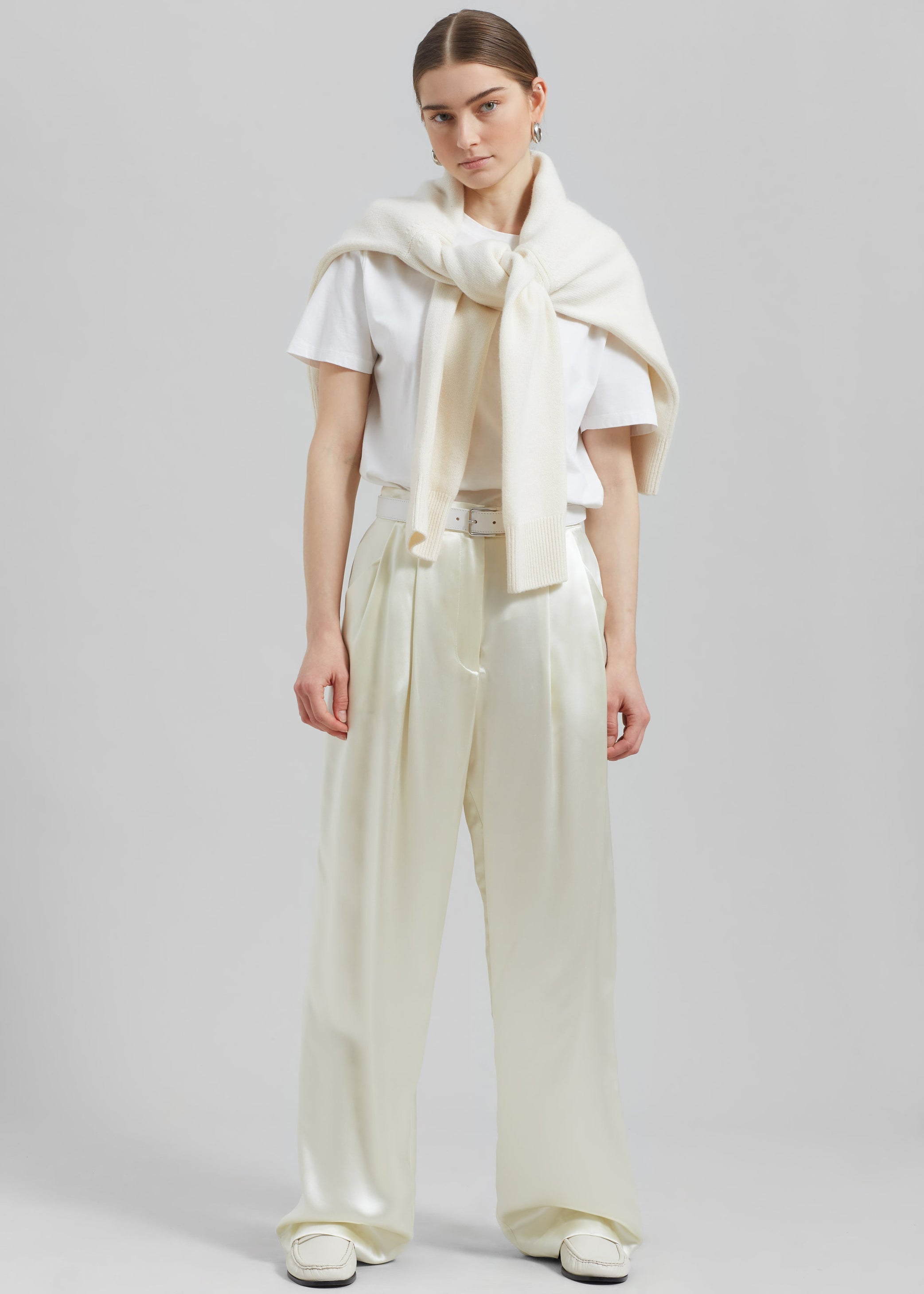 Shop the look image for Loulou Studio Vione Pants - Soft Vanilla