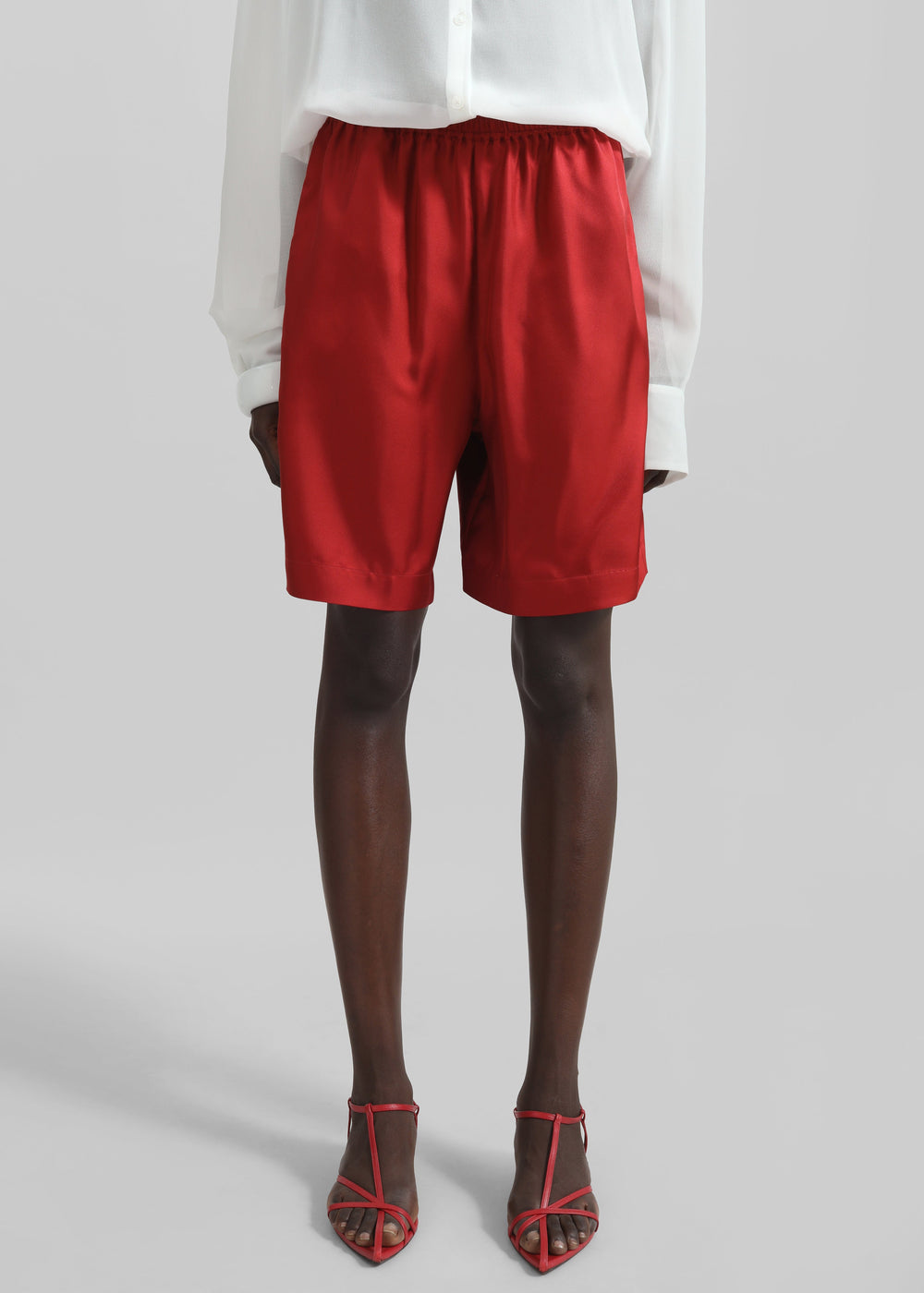 Loulou Studio Zinia Shorts - Tomato - 1