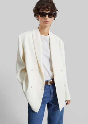 Loulou de Saison Sira Shawl Collar Jacket - Ivory