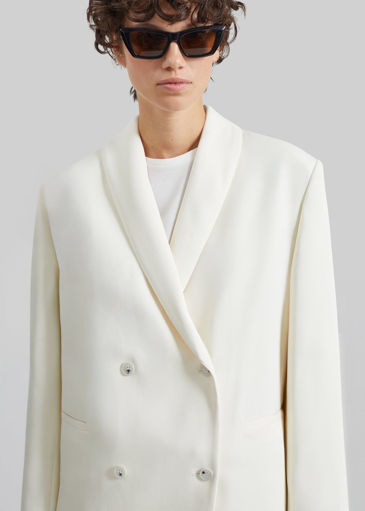 Loulou de Saison Sira Shawl Collar Jacket - Ivory