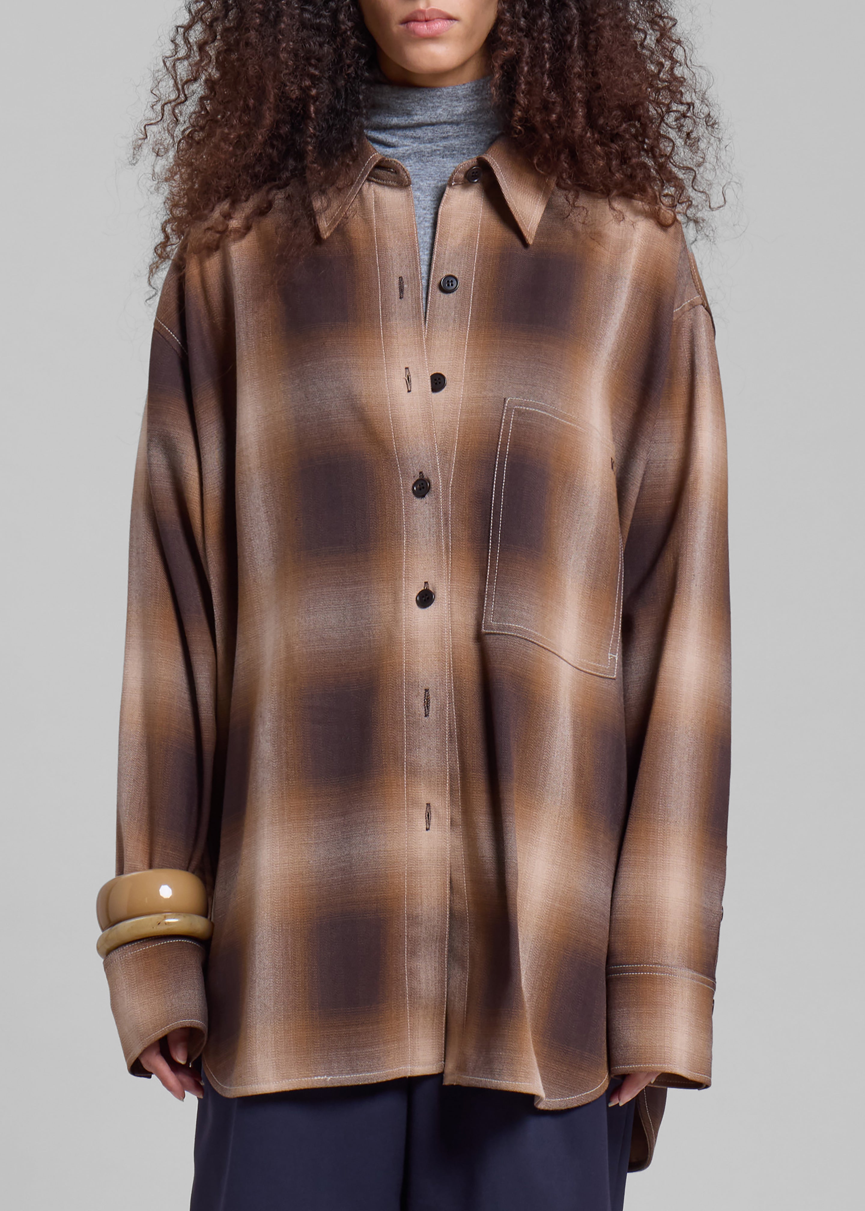 Low Classic Check Shirt - Brown - 4