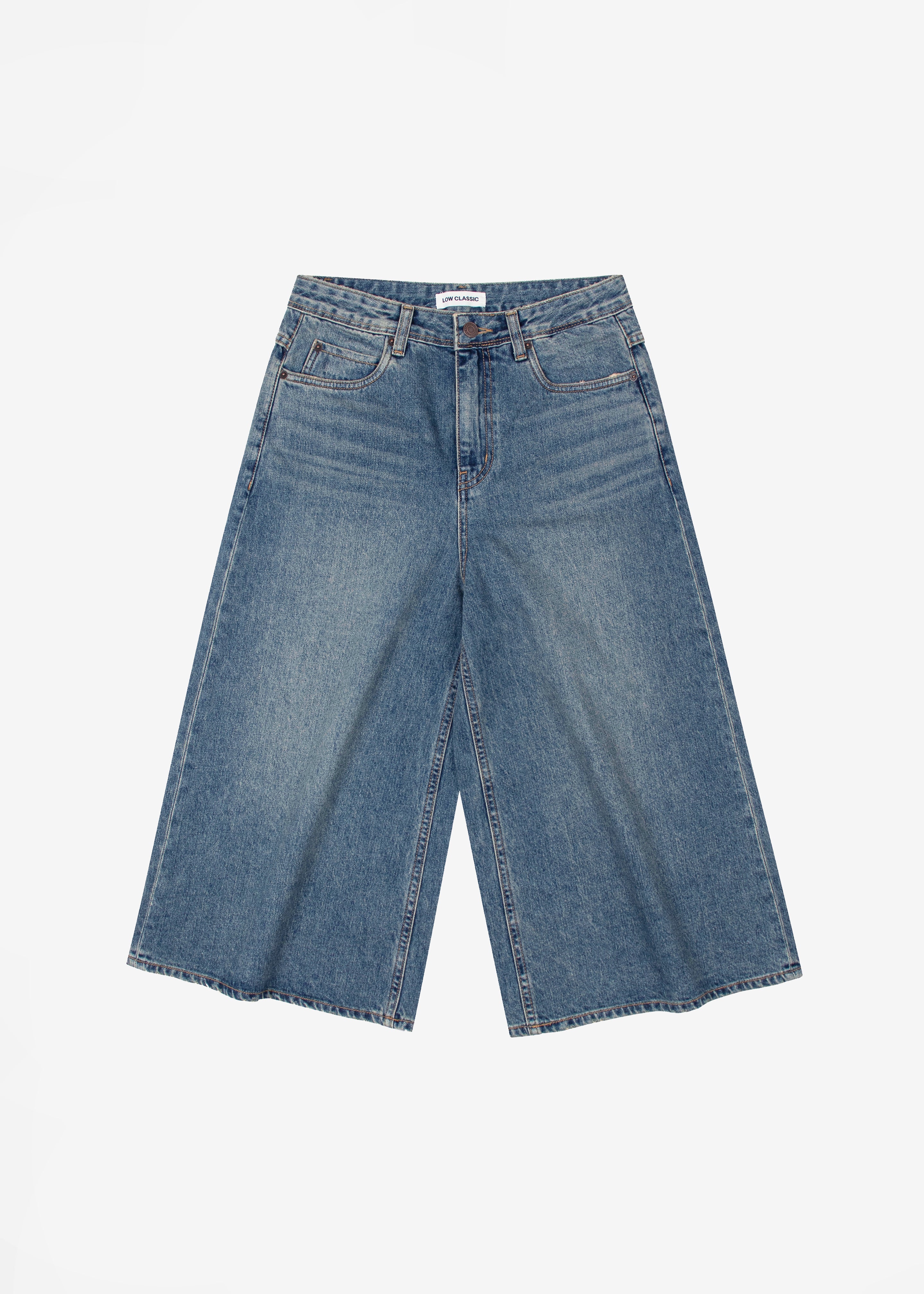 Low Classic Denim Bermuda Pants - Blue - 7