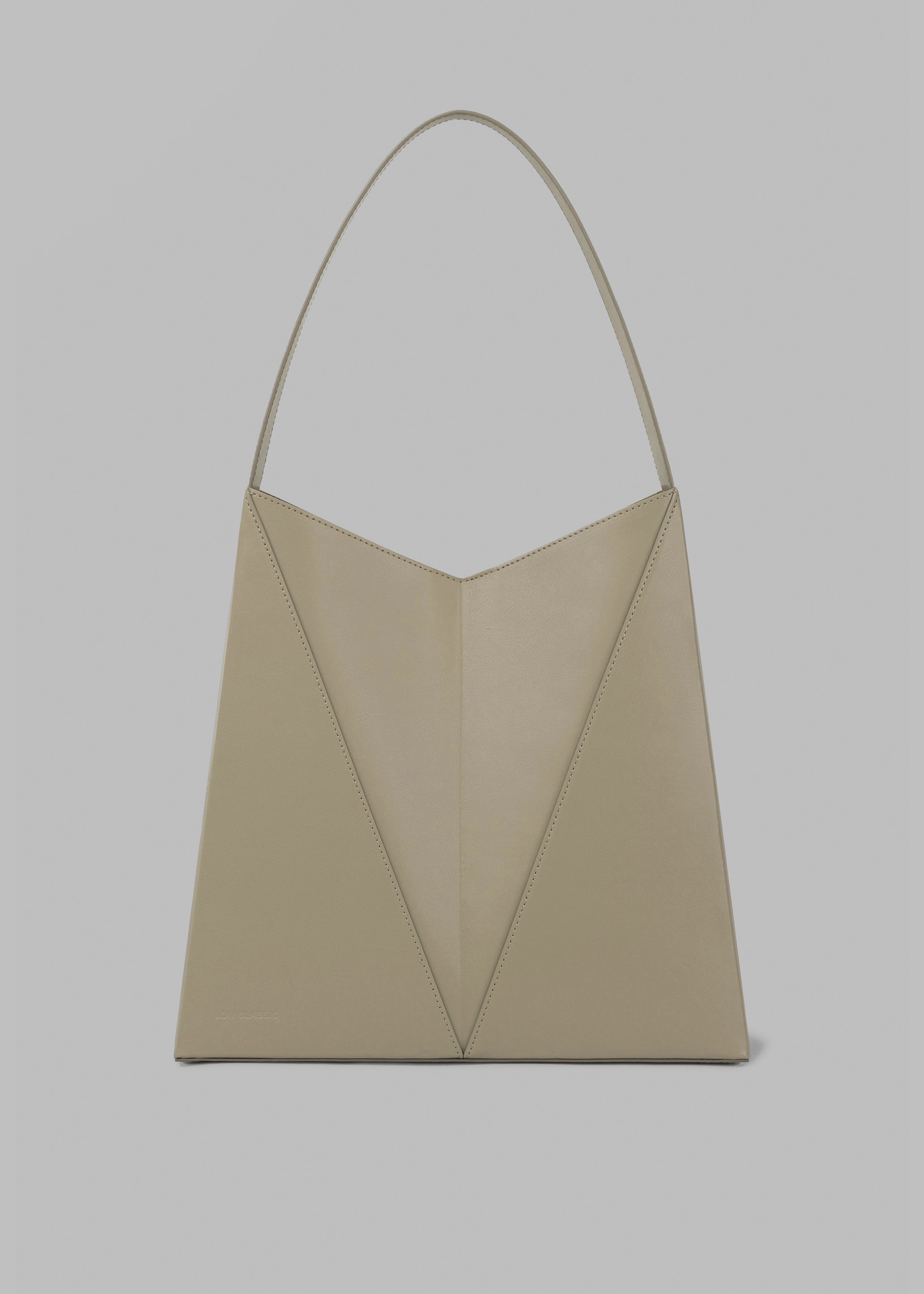 Low Classic Folded Cube Tote Bag - Khaki - 2