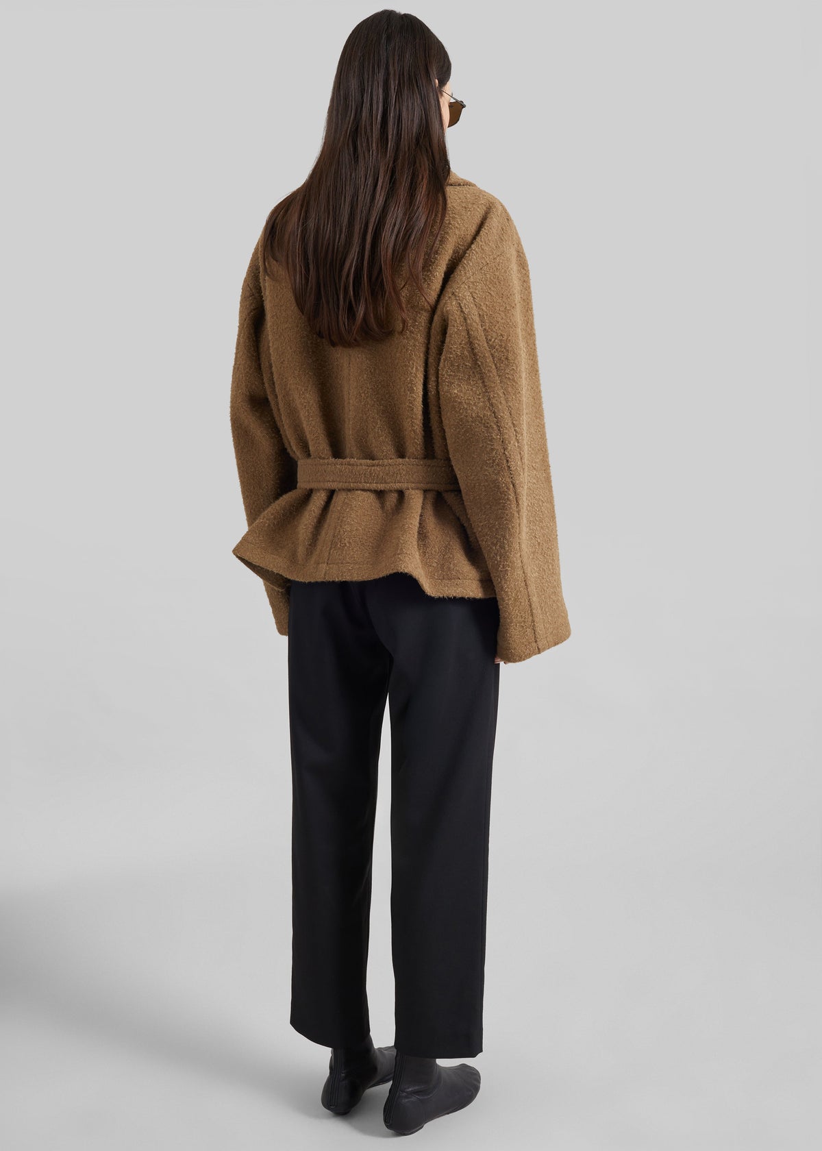 Low Classic Low Waist Belted Coat - Khaki Brown