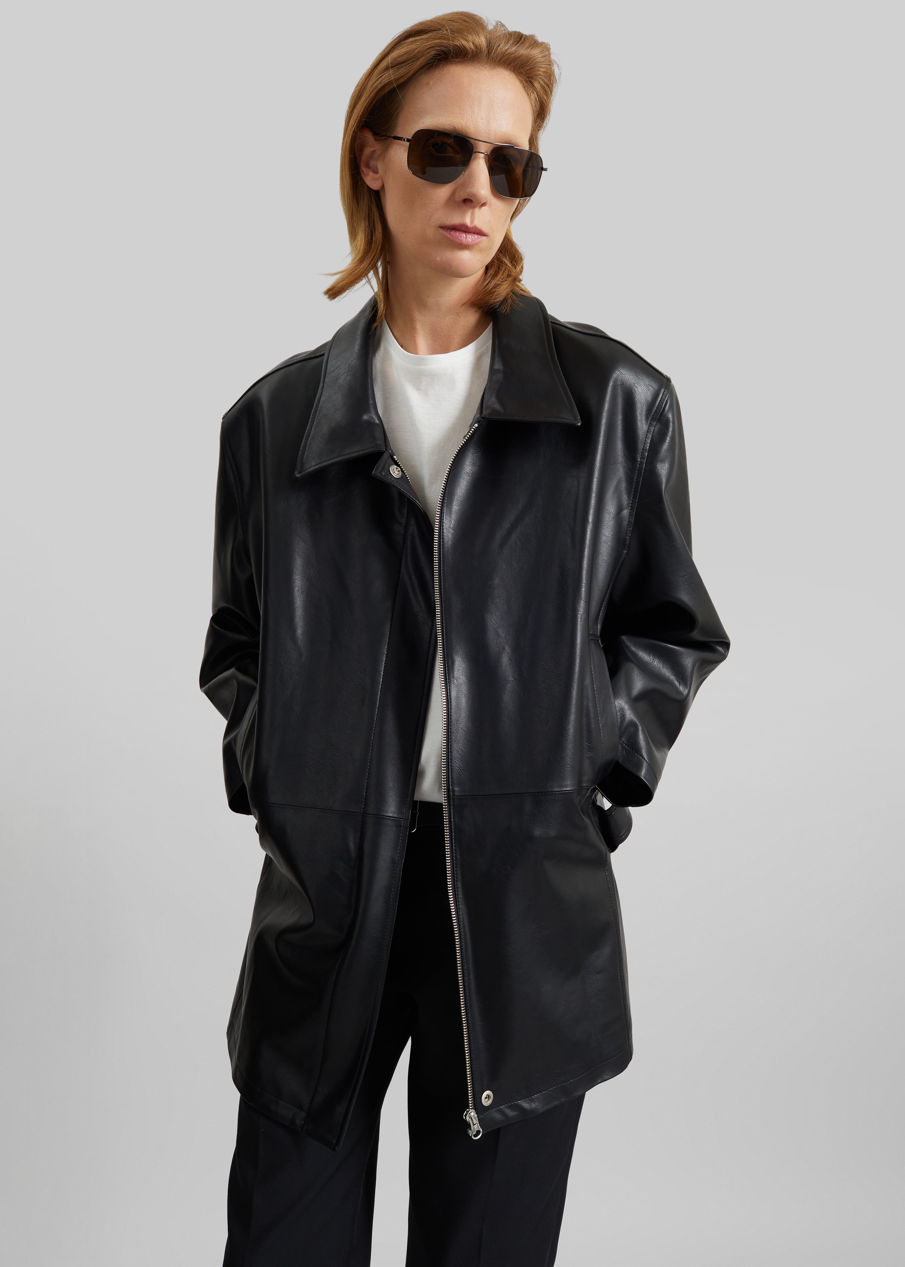 Tobias Leather Jacket - Black – The Frankie Shop Europe