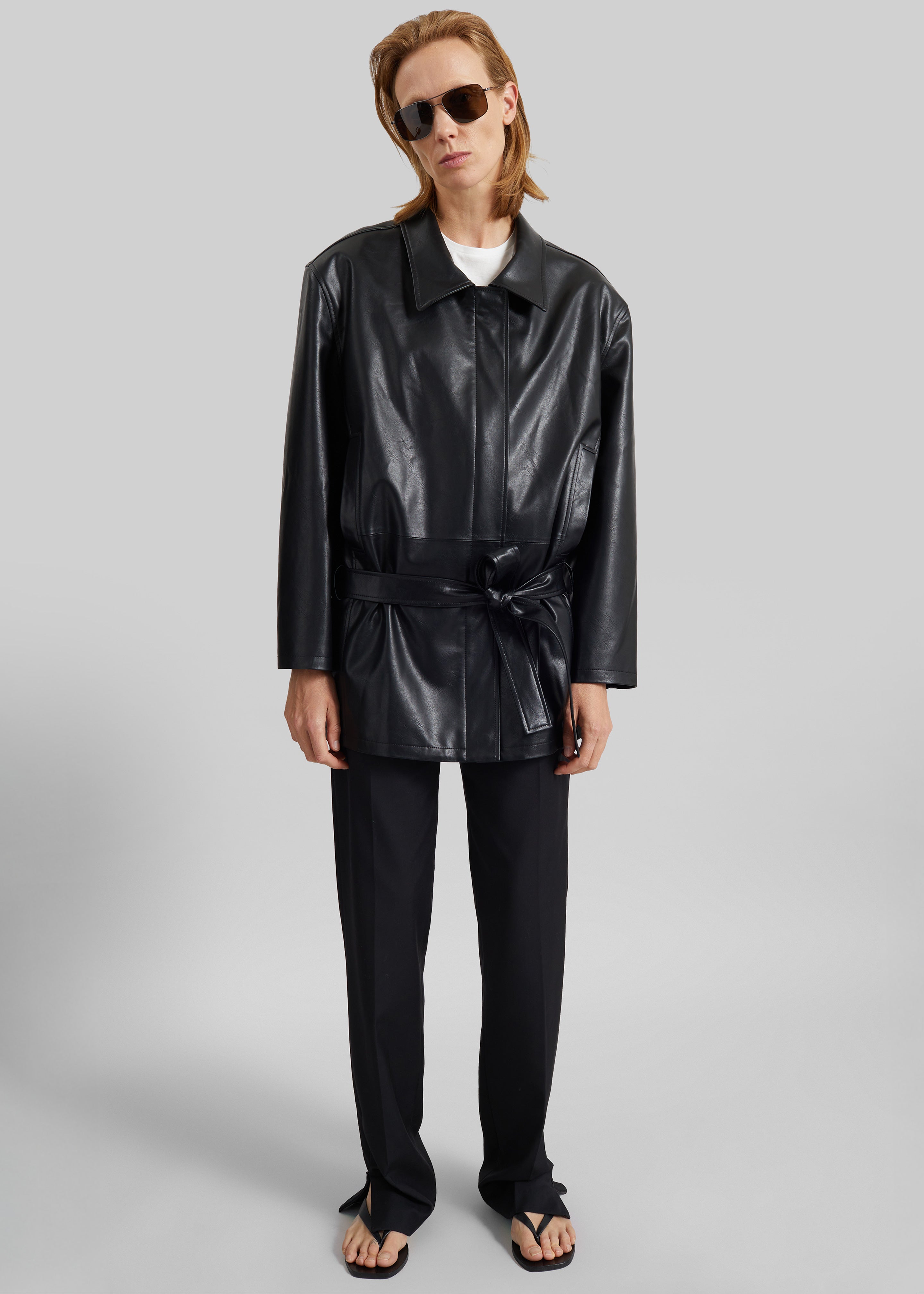Low Classic Low Waist Artificial Leather Jacket - Black – The