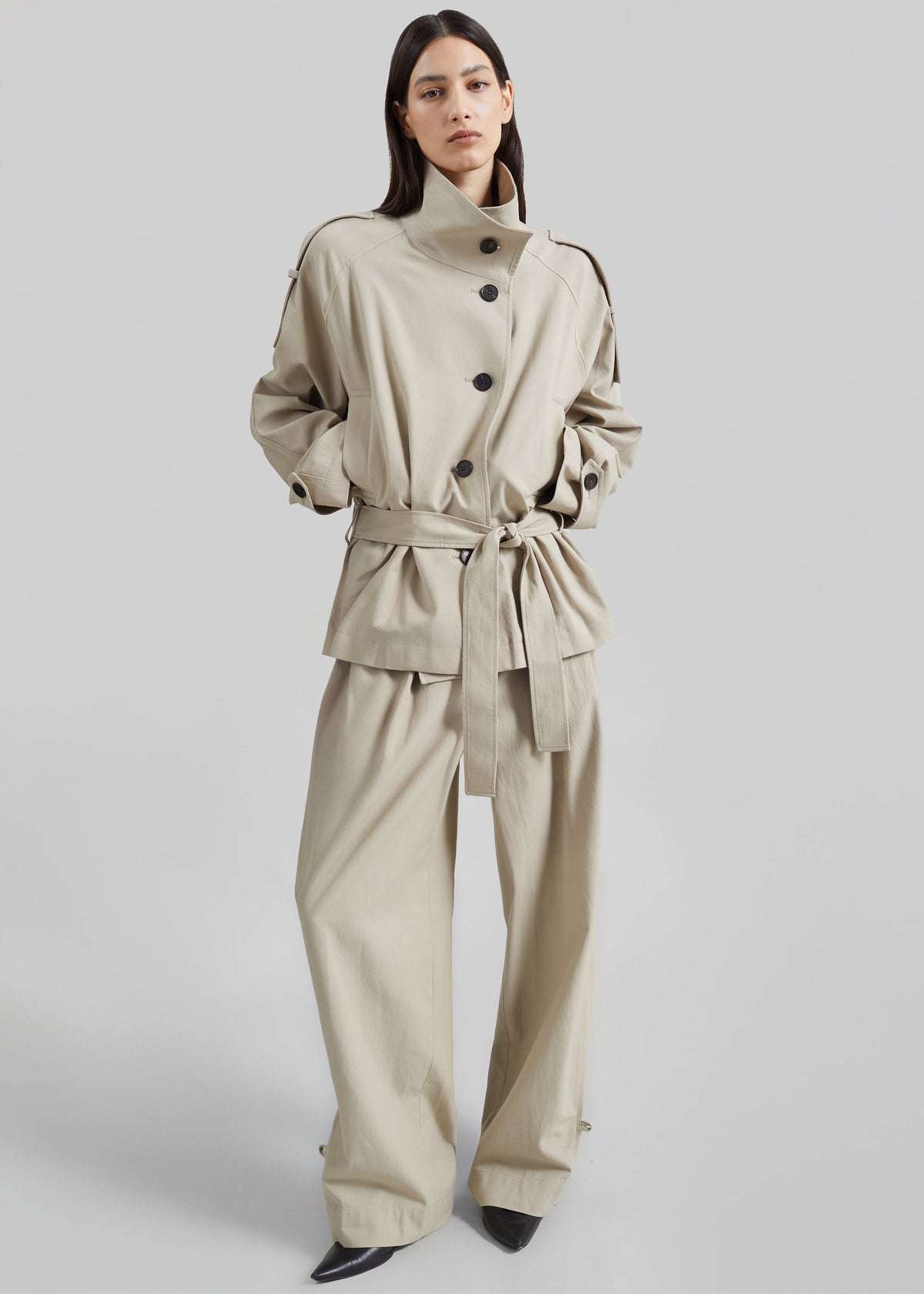 Low Classic Low Waisted Cotton Jacket - Beige