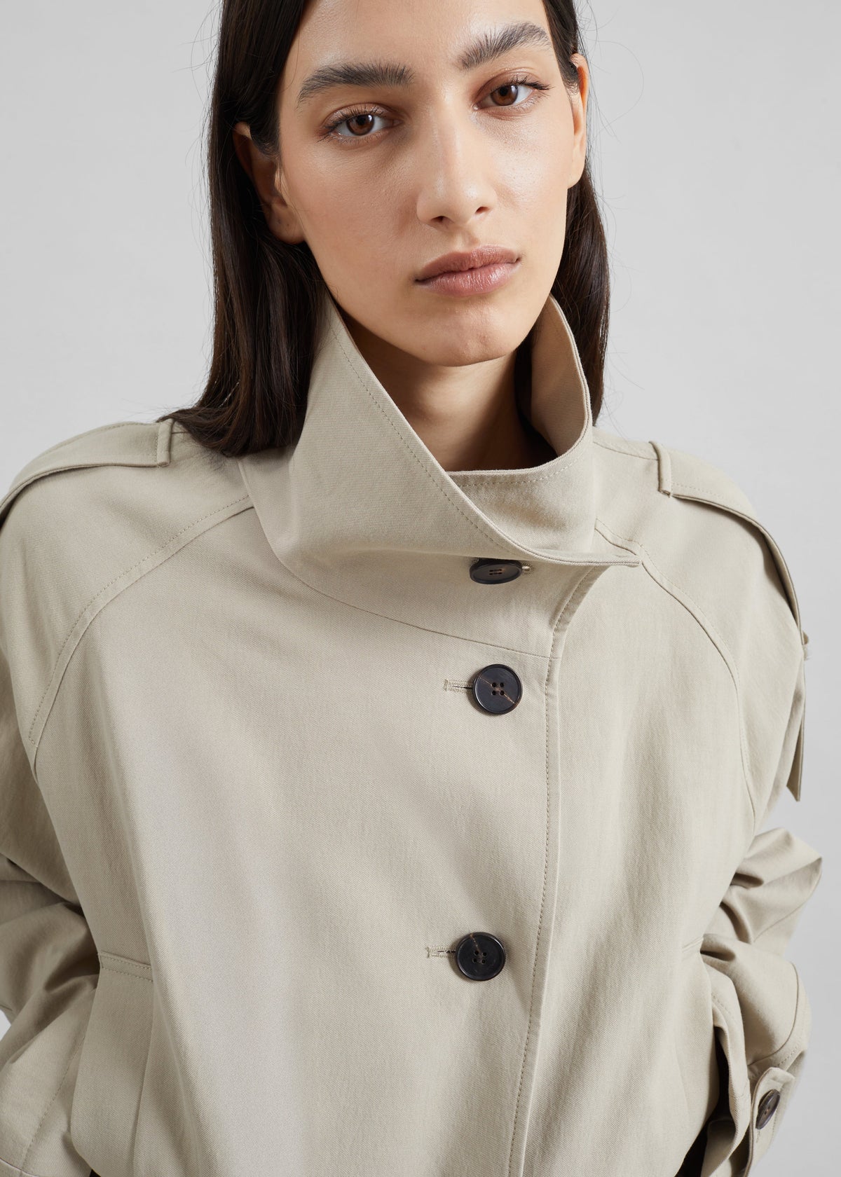 Low Classic Low Waisted Cotton Jacket - Beige