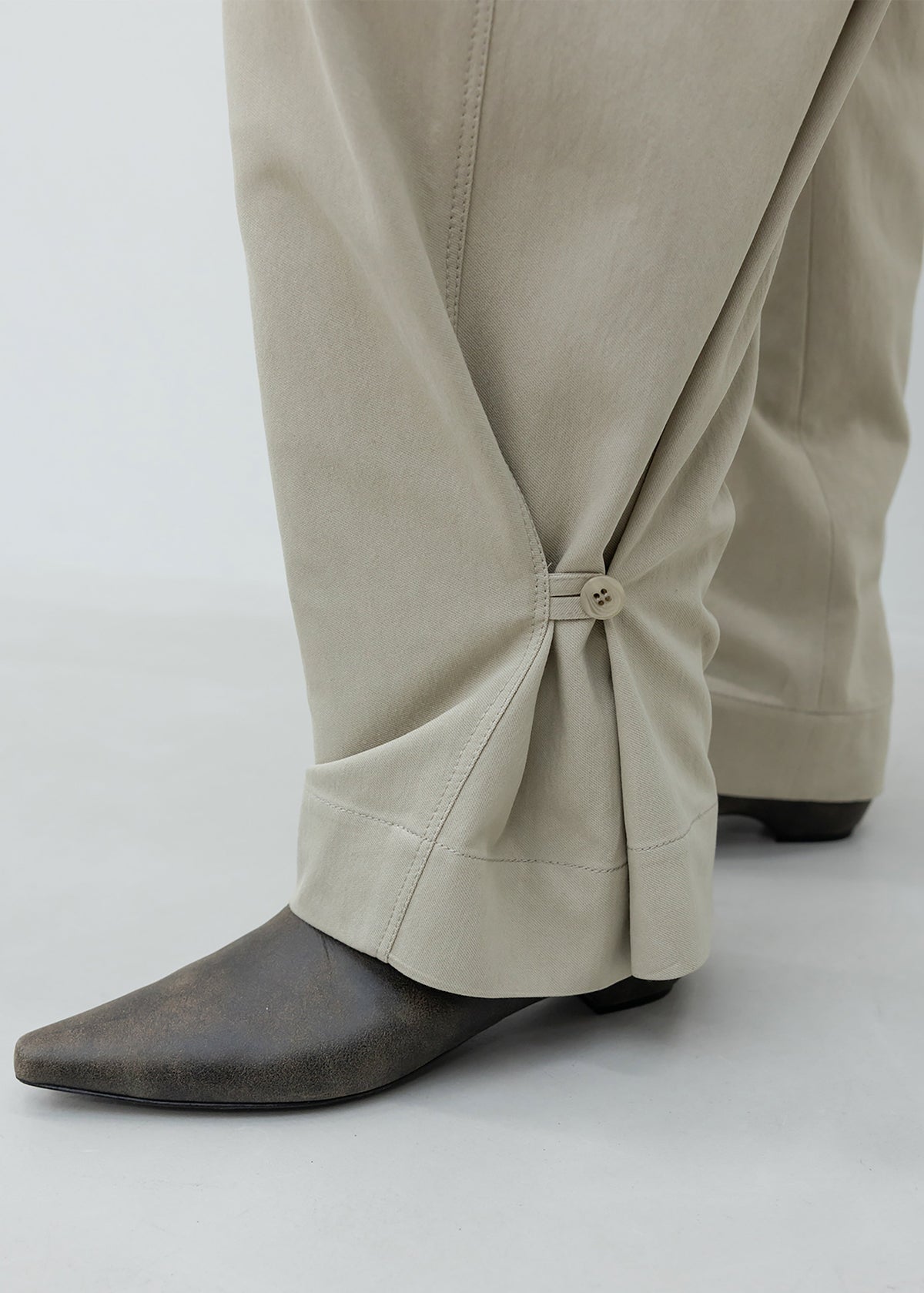 Low Classic pantaloni ampi con doppie pieghe - Beige
