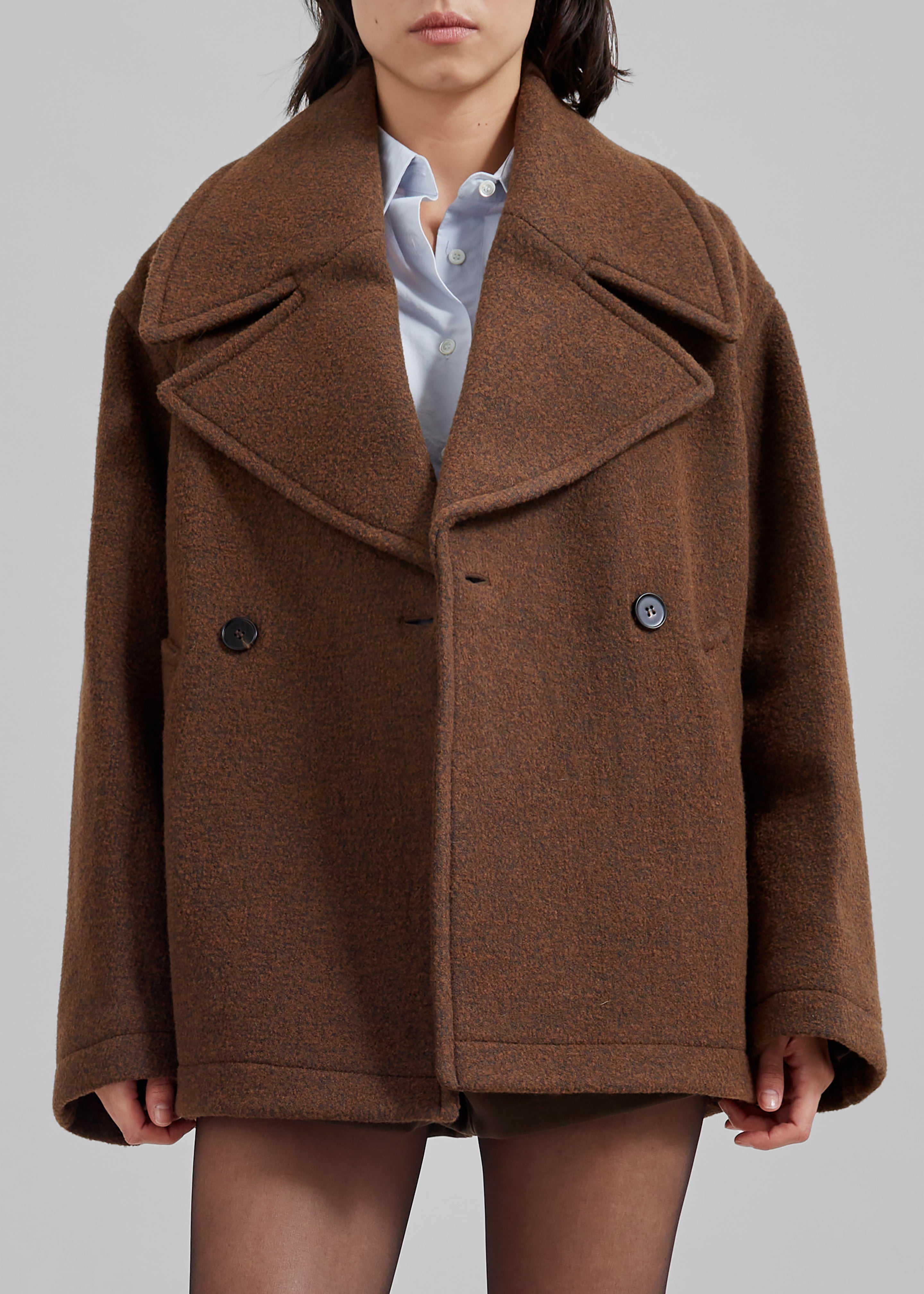 Eaphi big collar middle coat 【公式通販】