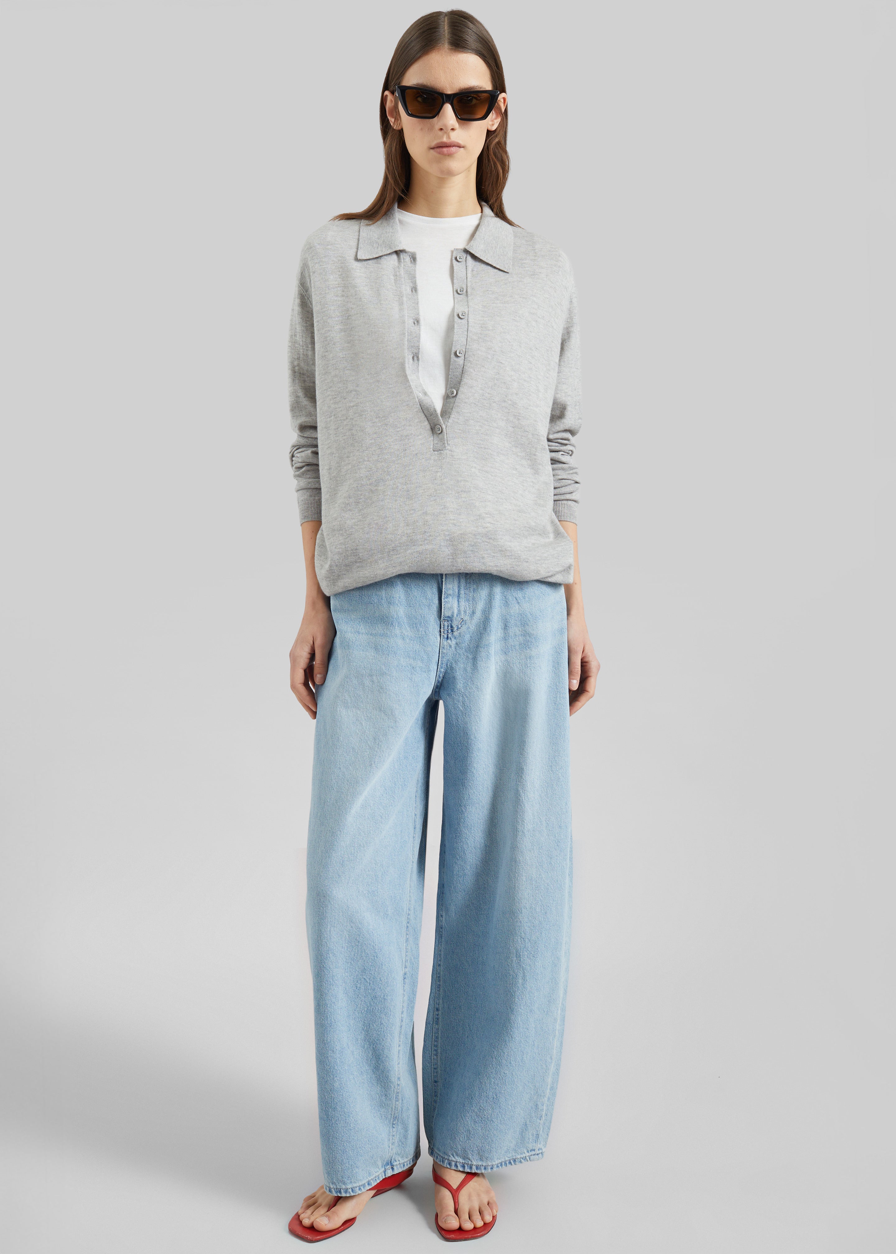 Lucena Barrel-Leg Jeans - Light Wash - 6