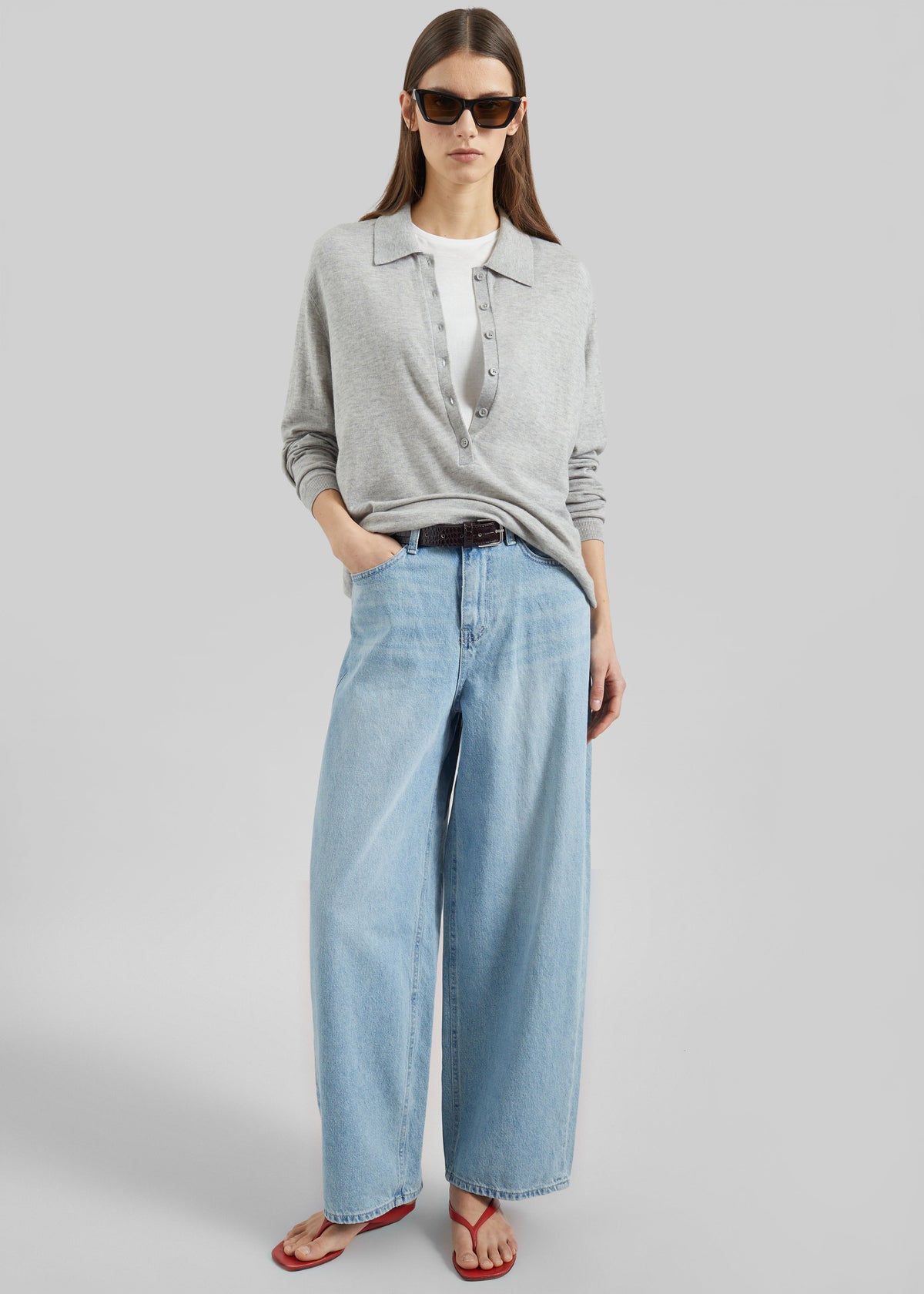 Lucena Barrel-Leg Jeans - Light Wash - 3