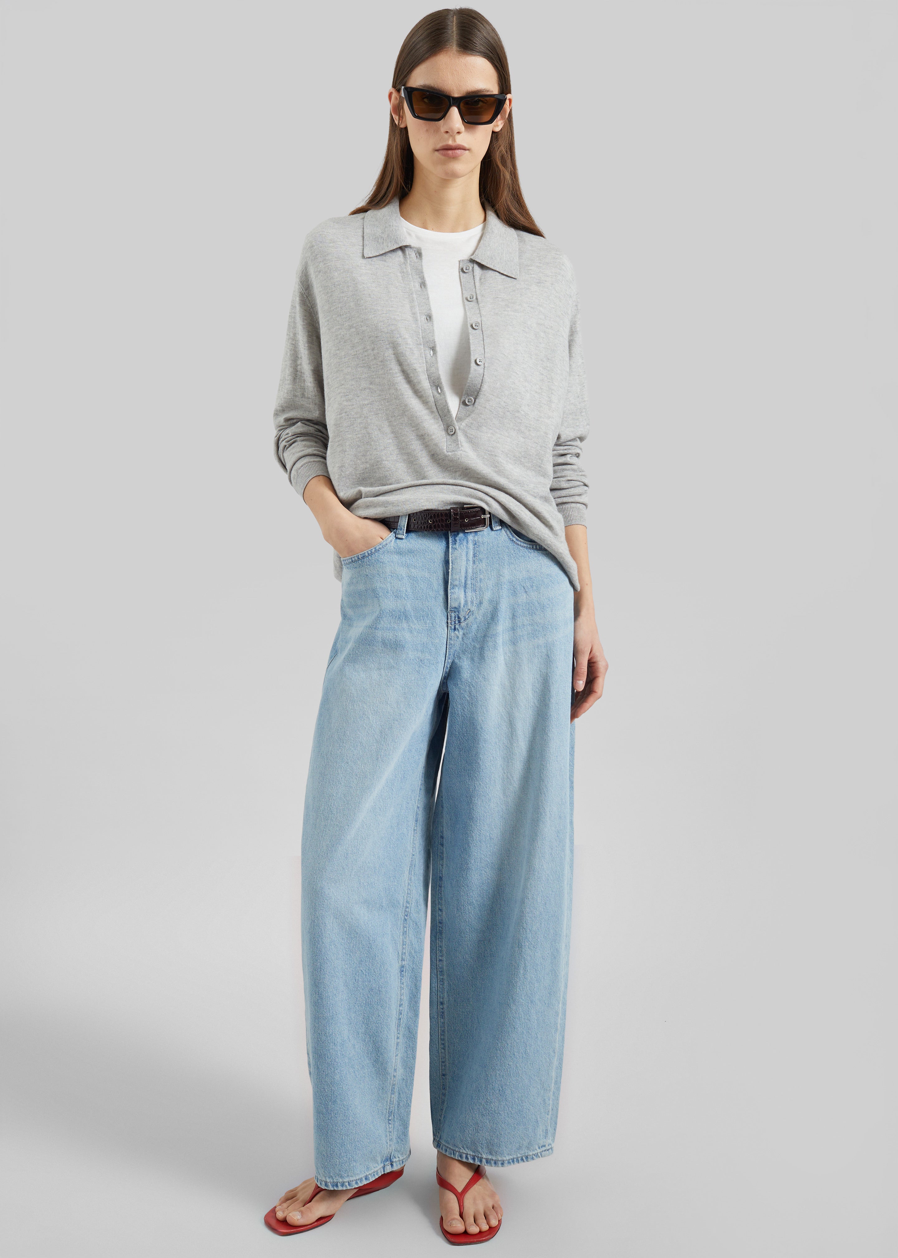 Lucena Barrel-Leg Jeans - Light Wash - 3