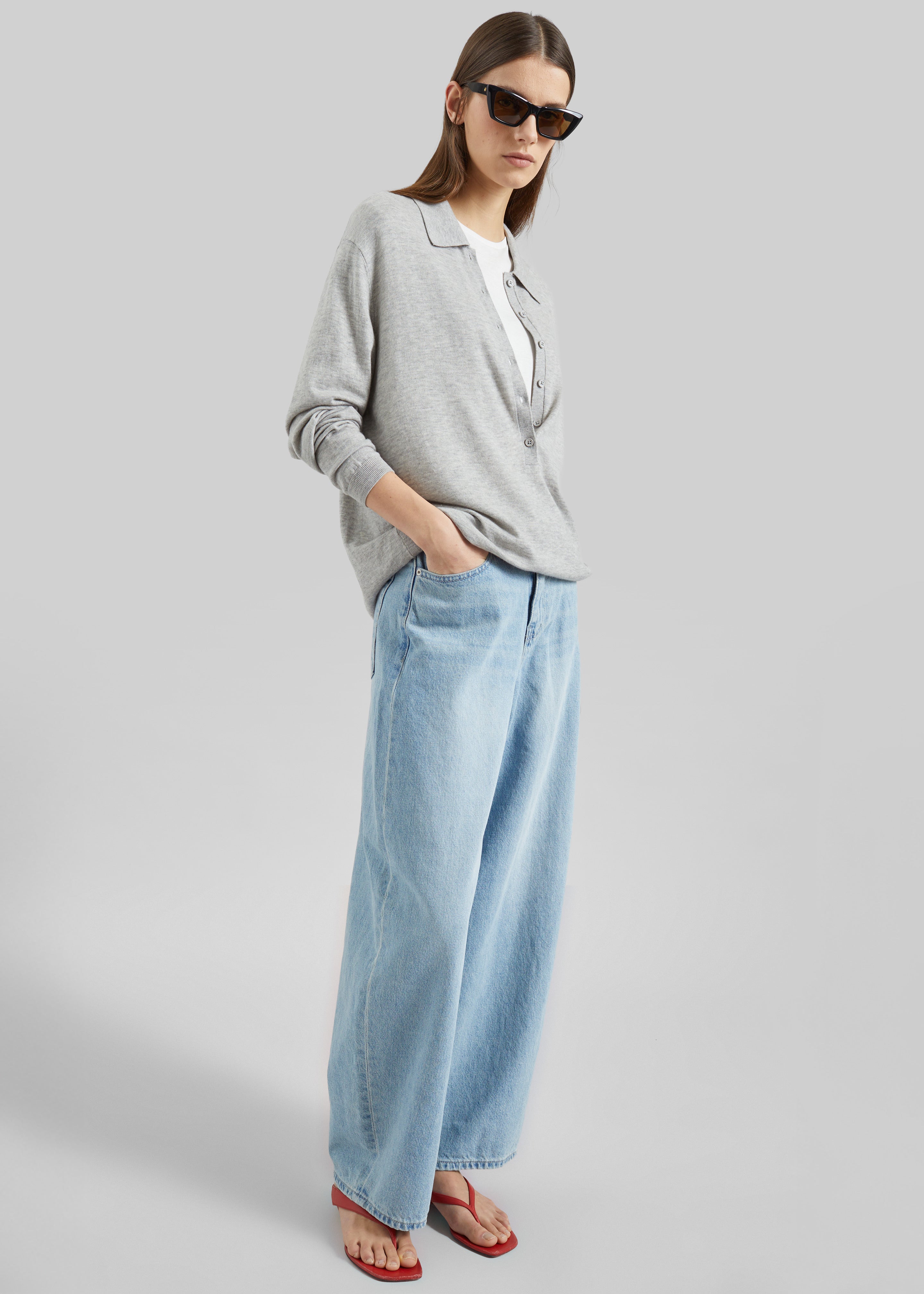 Lucena Barrel-Leg Jeans - Light Wash - 1