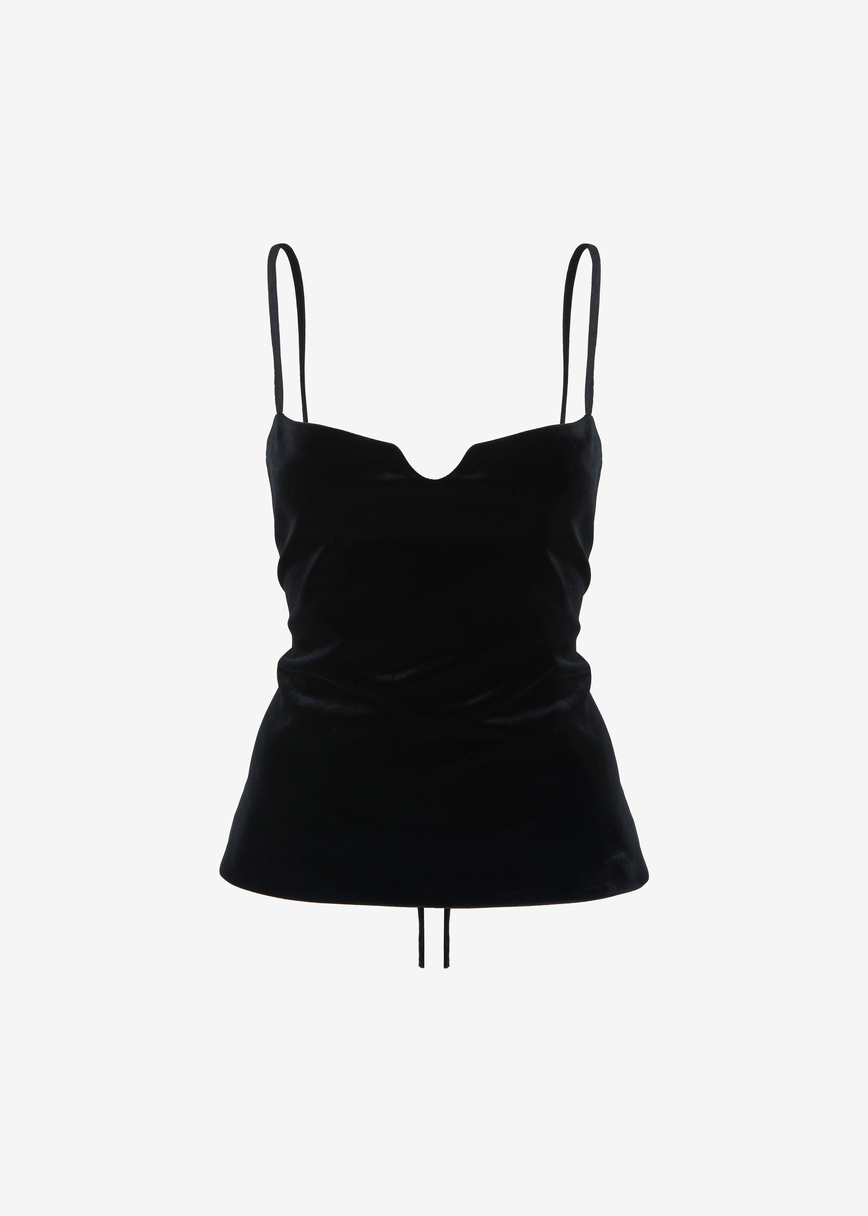 Lucia Velvet Tank - Black - 7