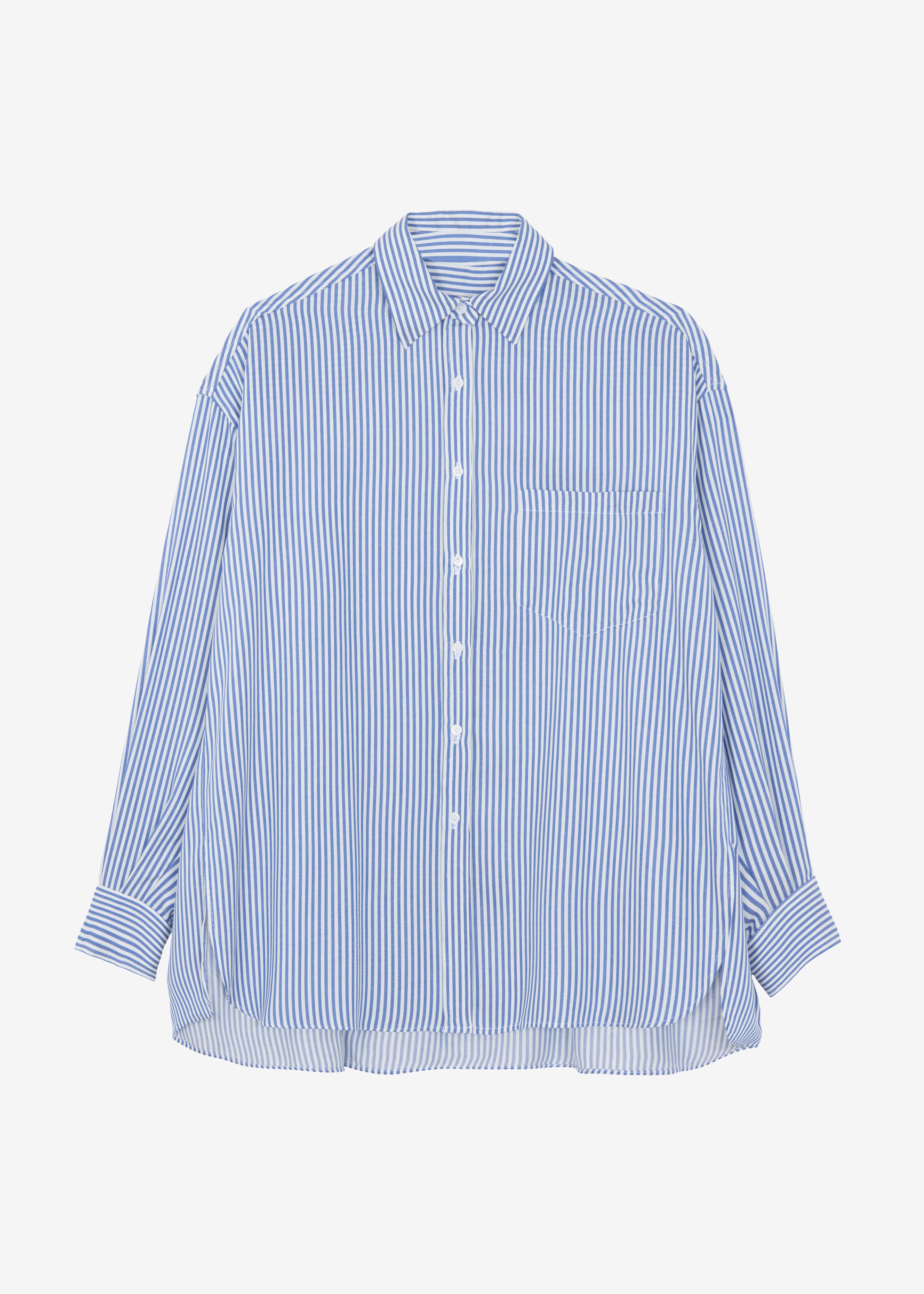 Lui Fluid Shirt - White/Blue Stripe - 11