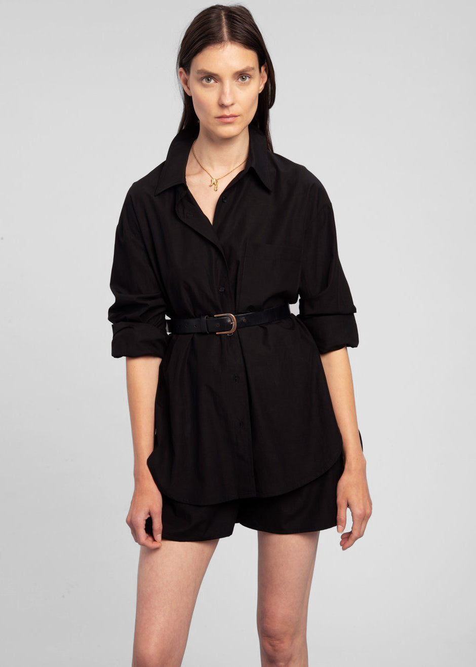 Lui Organic Cotton Shirt - Black - 1