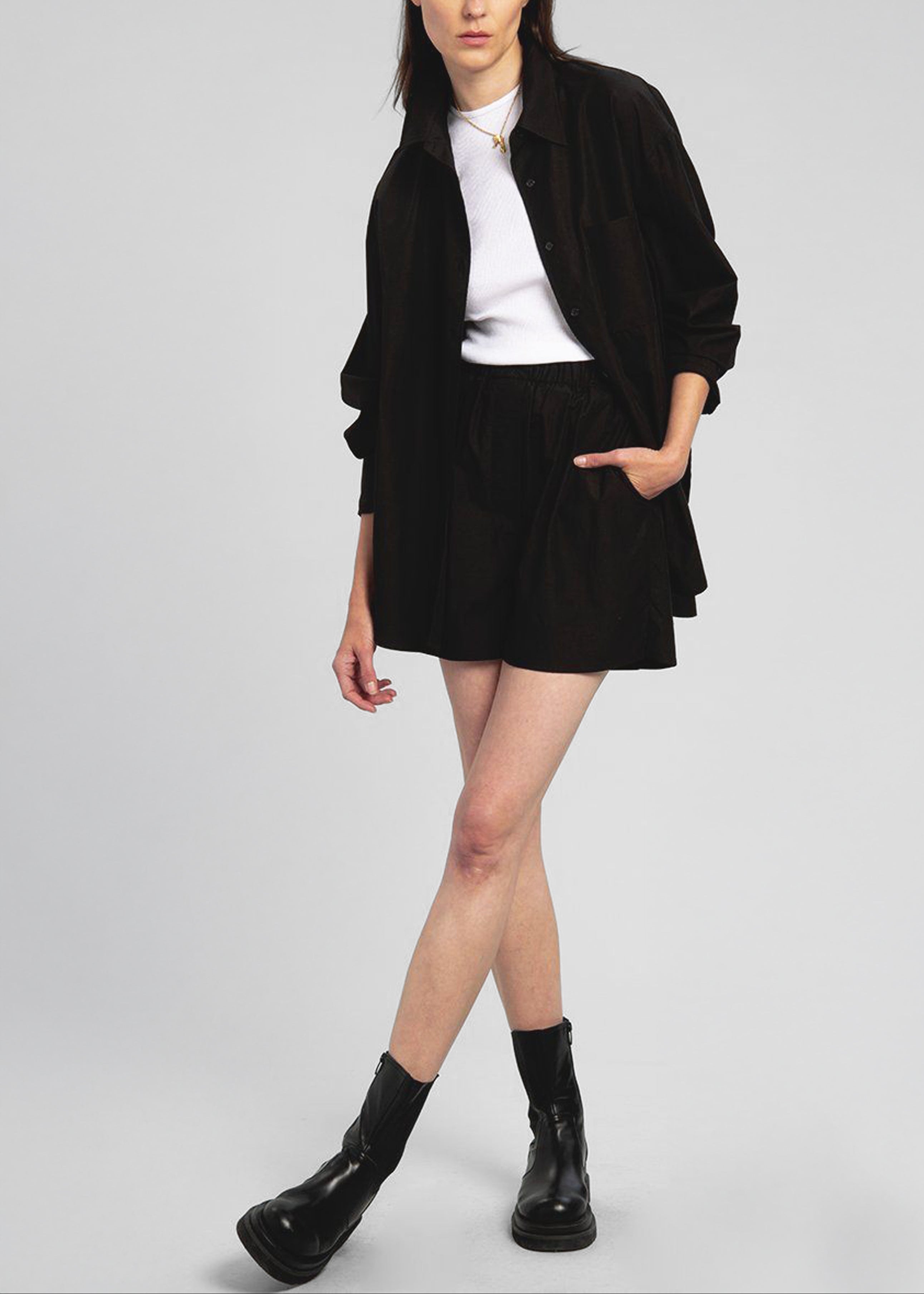 Lui Organic Cotton Shirt - Black - 2