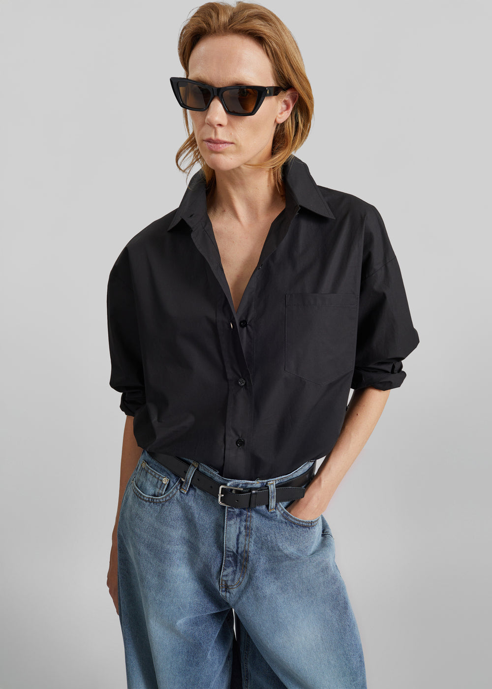 Lui Organic Cotton Shirt - Black - 1
