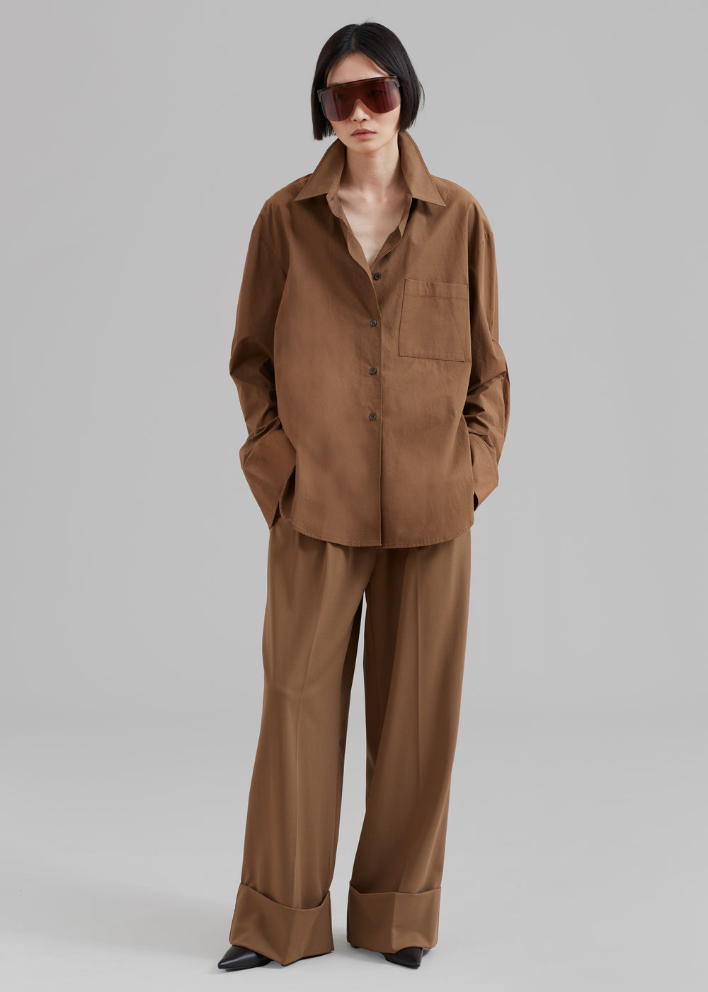Lui Organic Cotton Shirt - Chocolate - 1