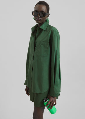 Lui Organic Cotton Shirt - Hunter Green