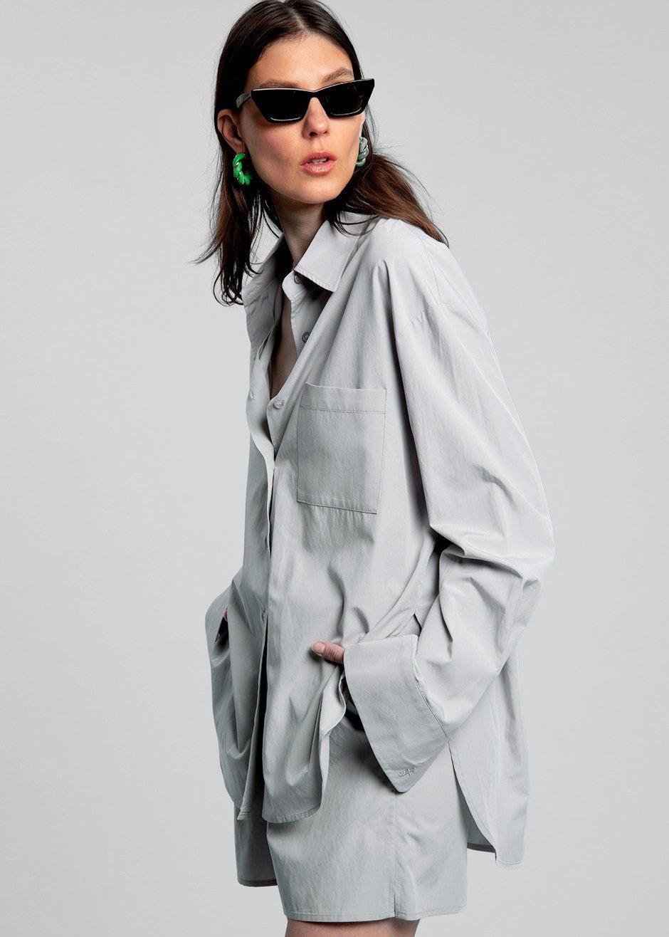 Lui Organic Cotton Shirt - Ice - 5