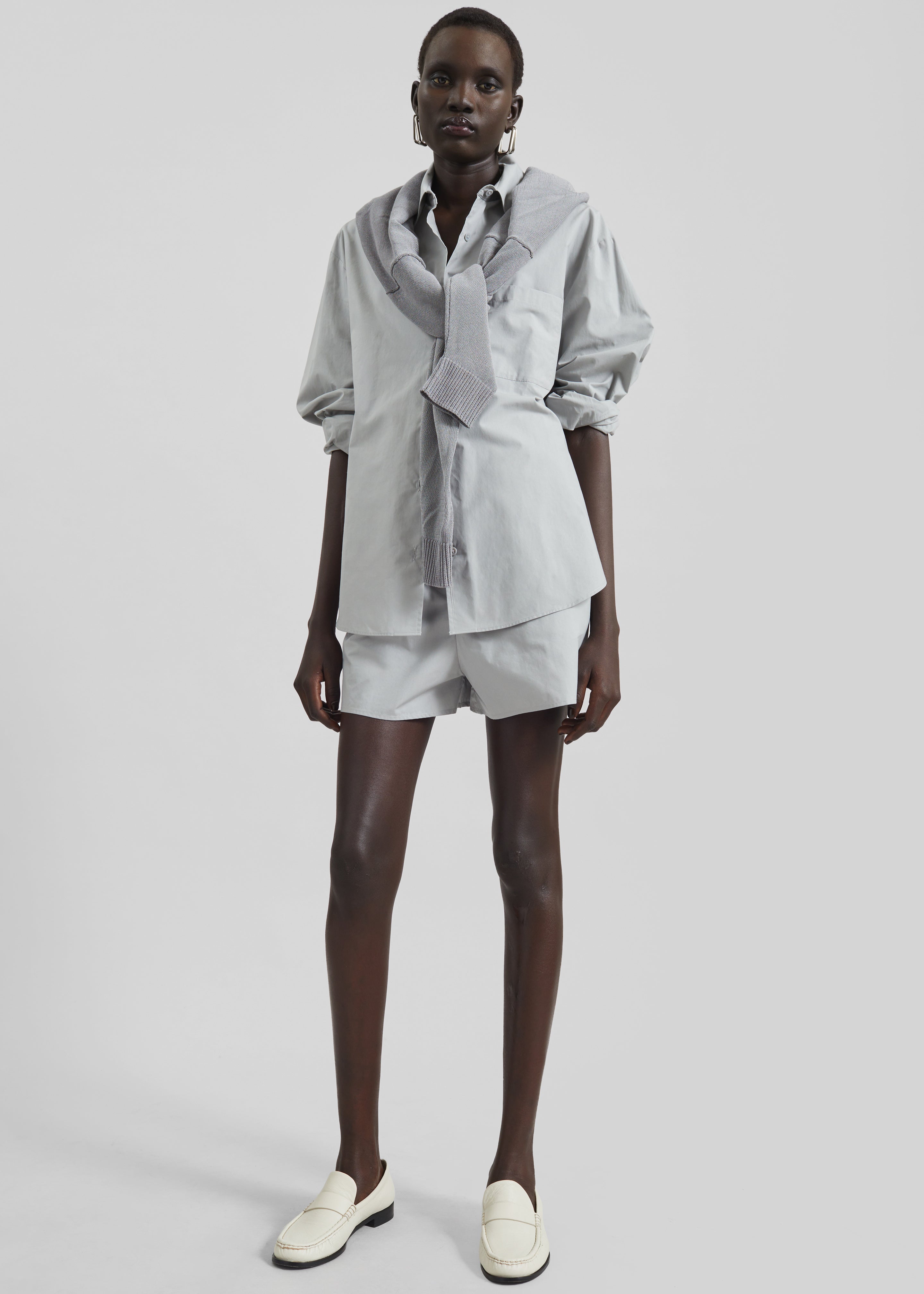 Lui Organic Cotton Shirt - Ice - 2