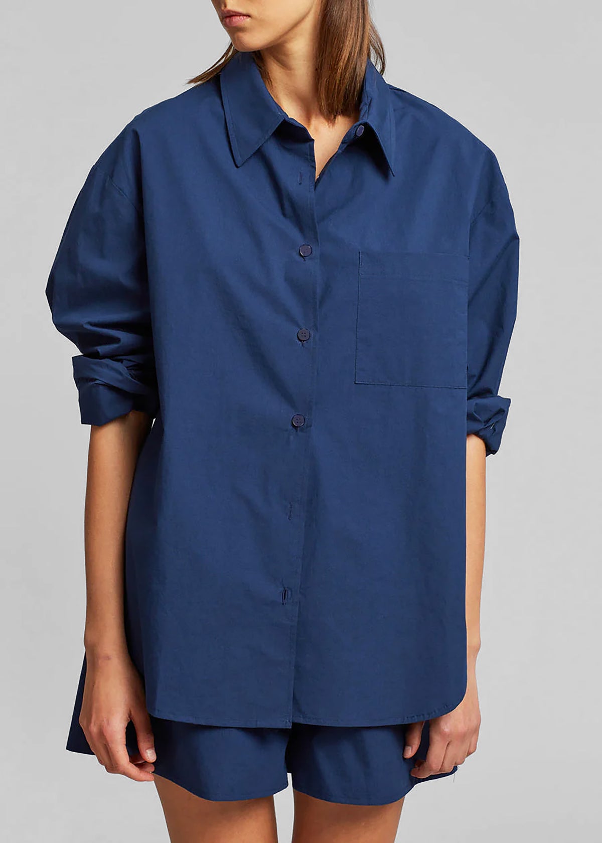 Lui Organic Cotton Shirt - Navy - 8