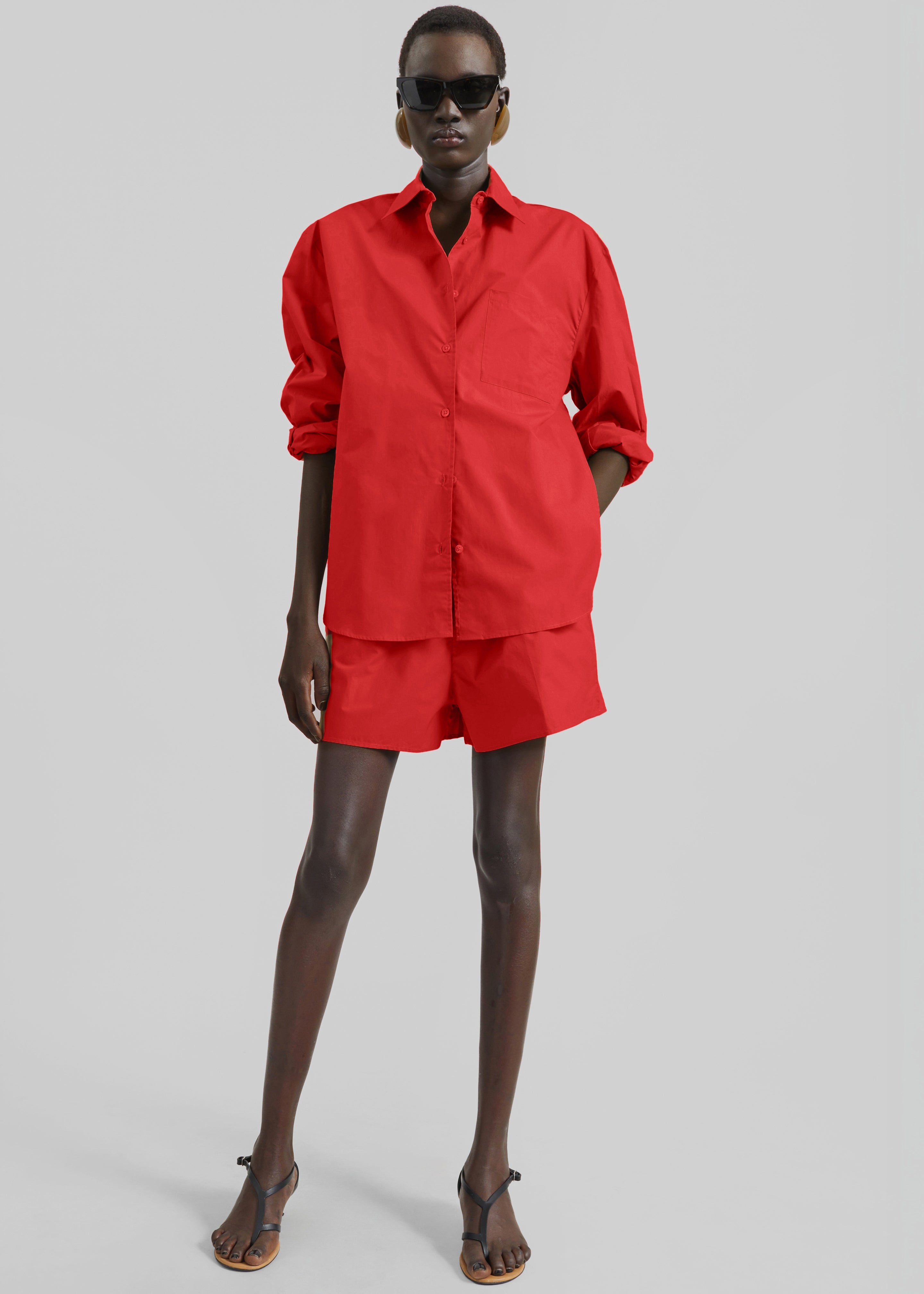 Lui Organic Cotton Shirt - Red - 3