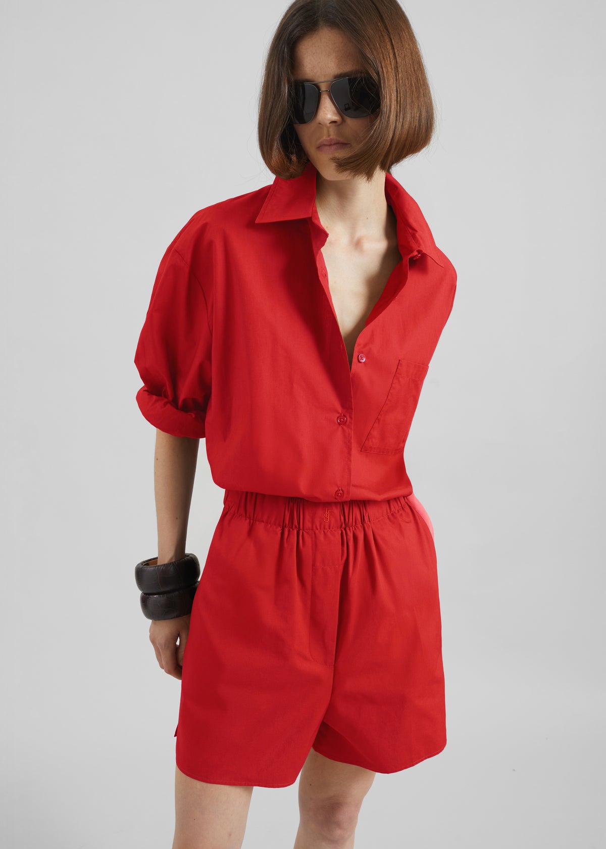 Lui Organic Cotton Shirt - Red - 5