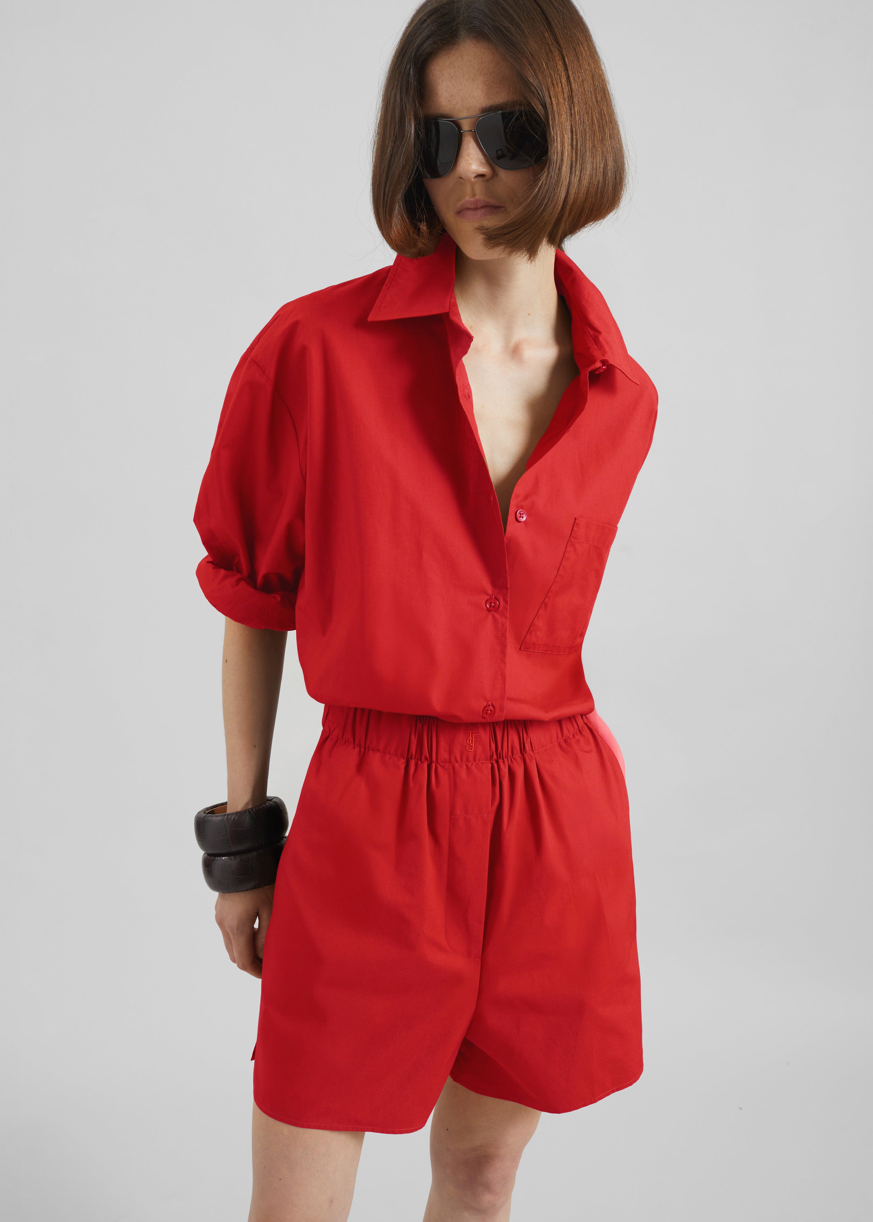 Lui Organic Cotton Shirt - Red - 5