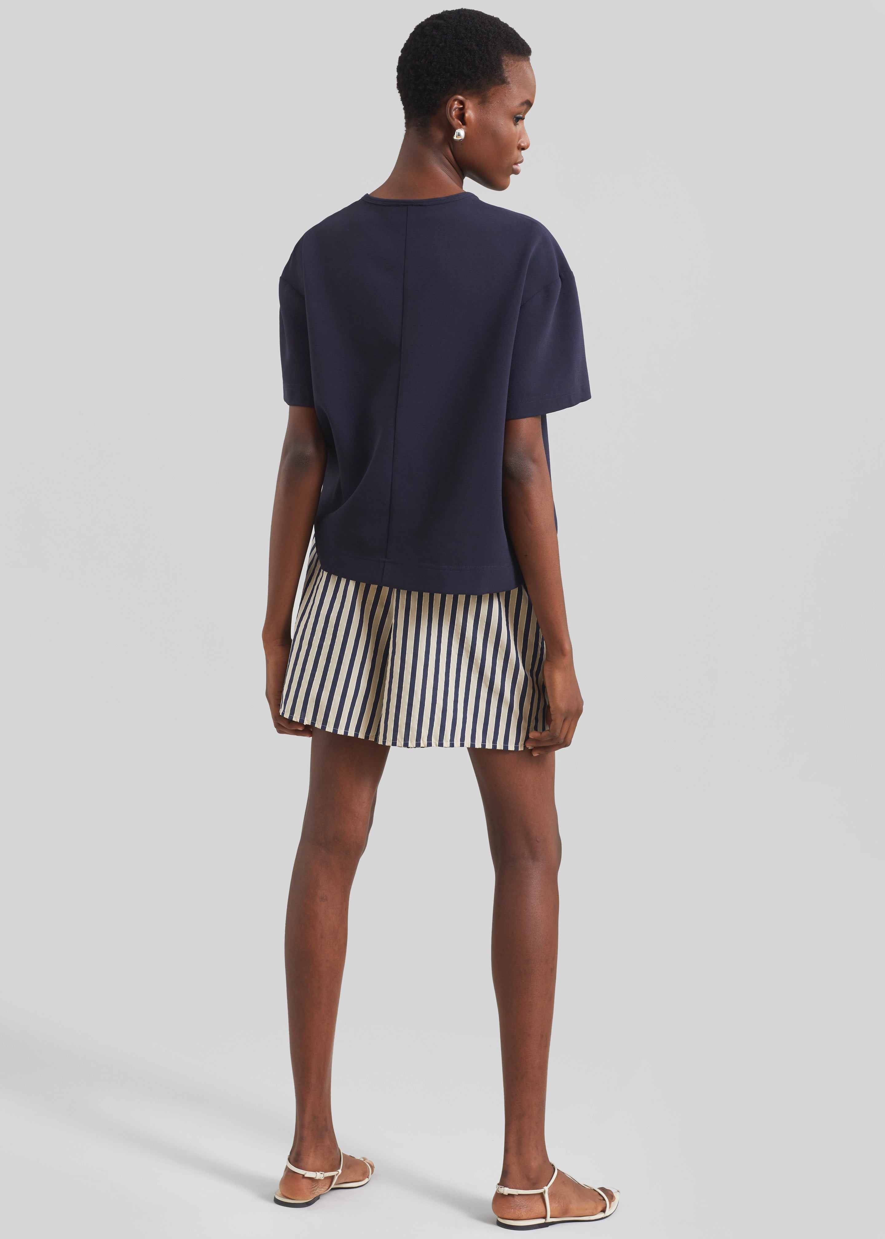 Lui Textured Boxer Shorts - Beige/Navy Multi Stripe - 4