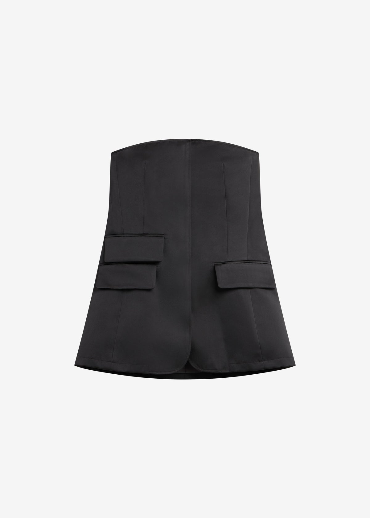 Luma Satin Bustier - Black - 5