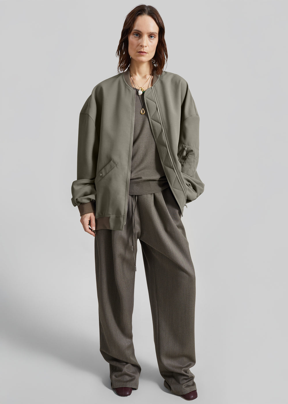 Lumi Bomber Jacket - Dark Olive