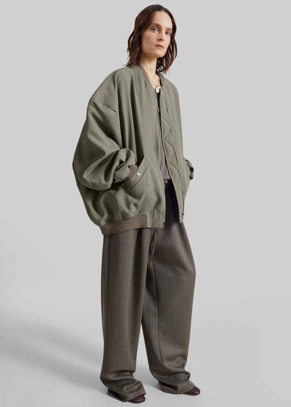 Lumi Bomber Jacket - Dark Olive - 1