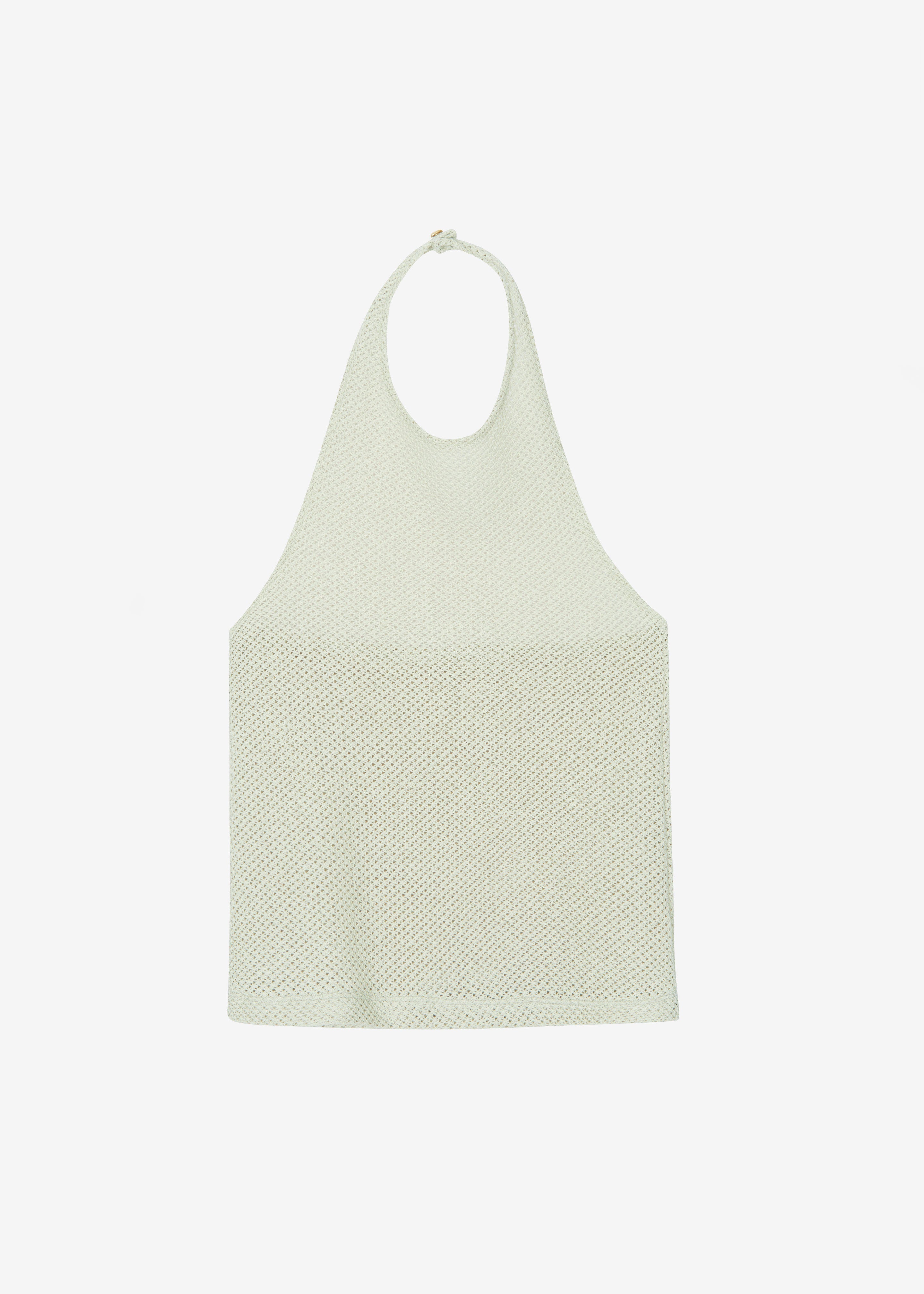 Lunel Knit Halter Top - Pale Green - 7