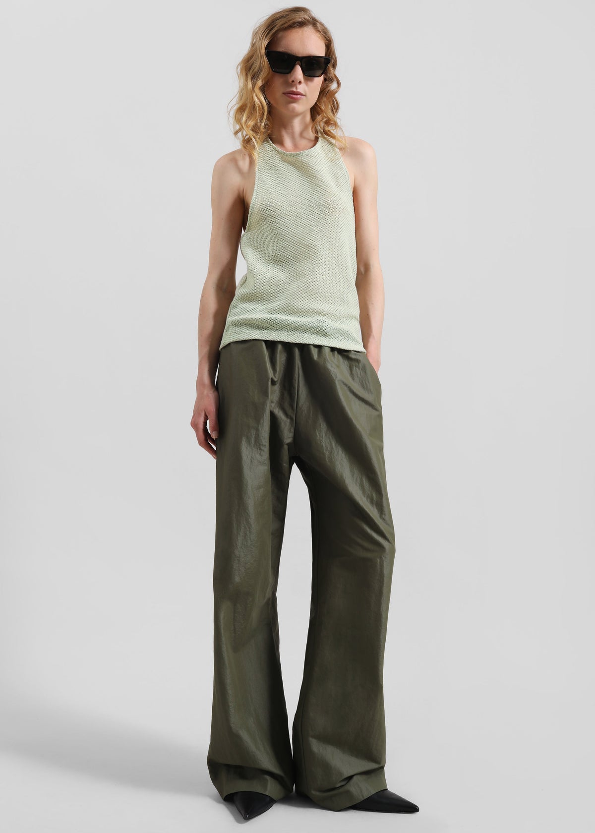 Lunel Knit Halter Top - Pale Green - 4