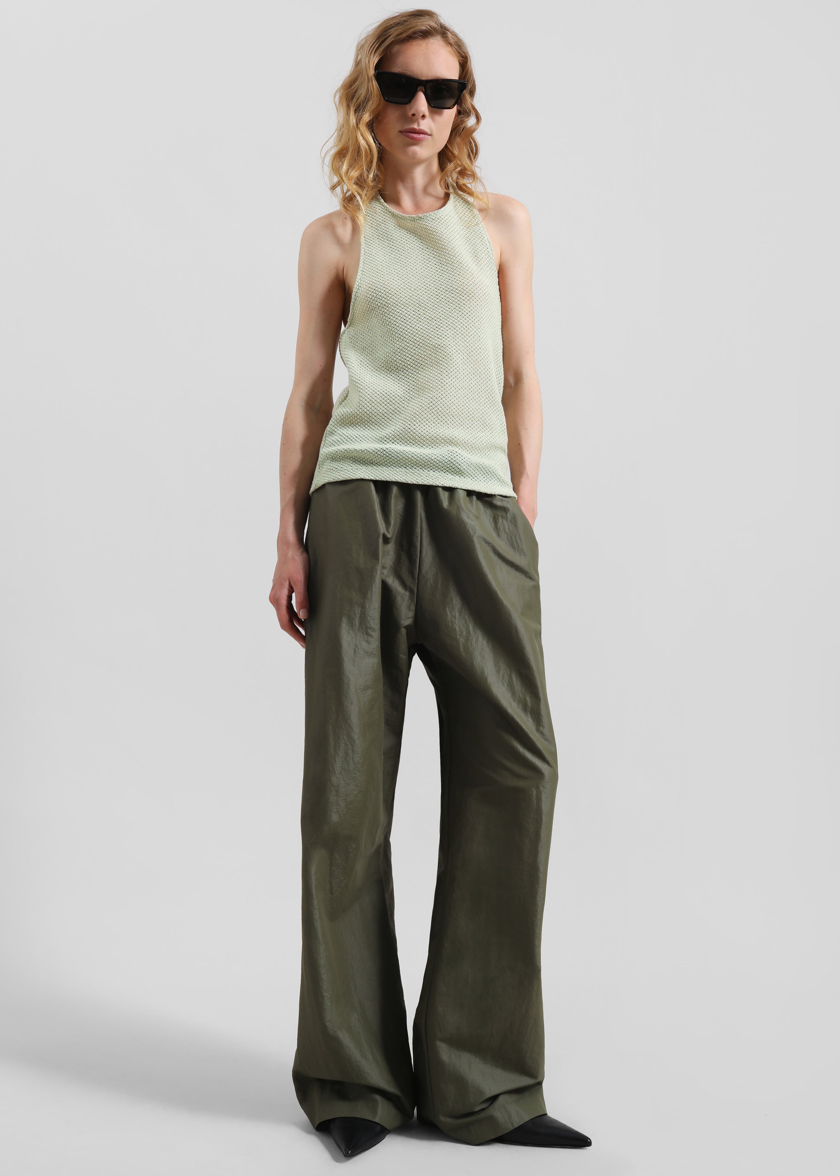 Lunel Knit Halter Top - Pale Green - 4