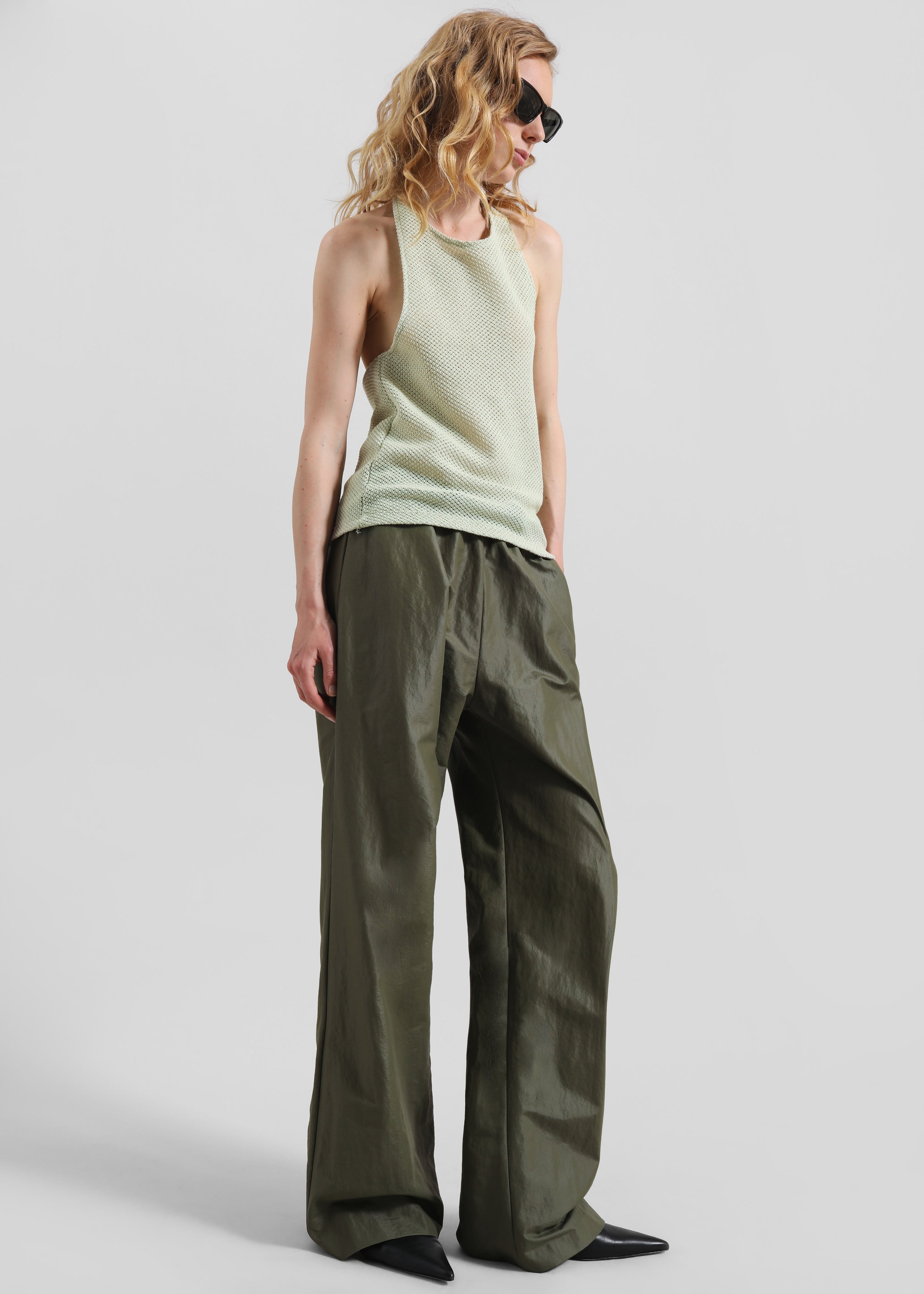 Lunel Knit Halter Top - Pale Green - 5