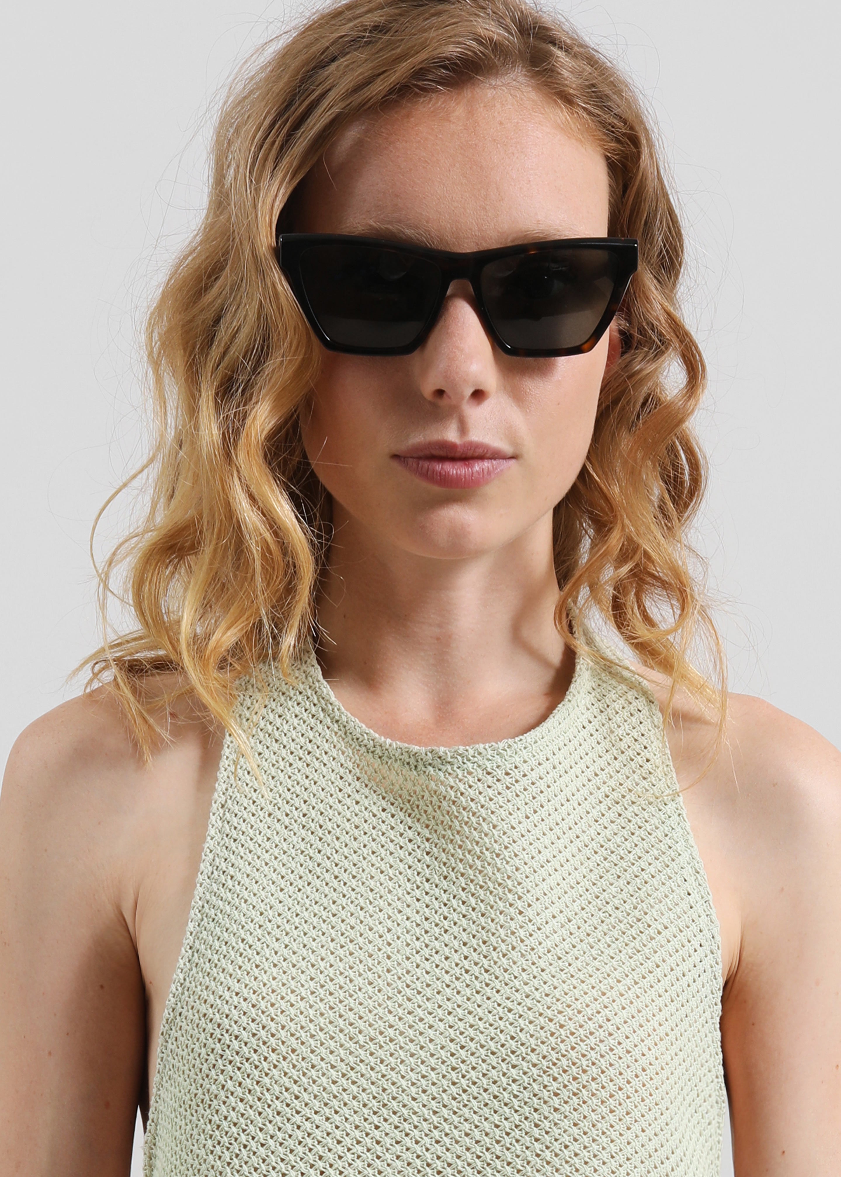 Lunel Knit Halter Top - Pale Green - 3
