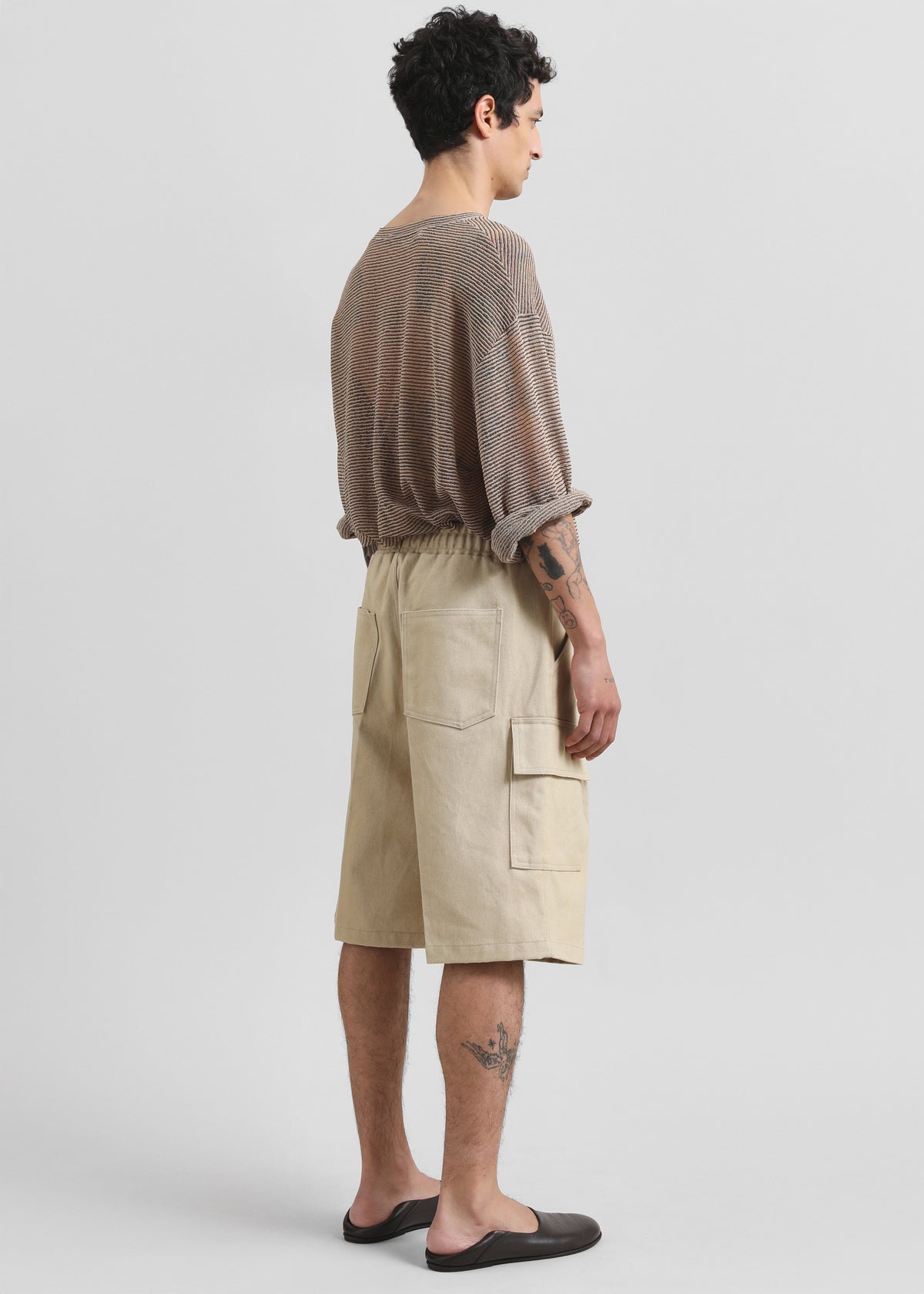 Luray Henley T-Shirt - Beige/Black Stripe - 5