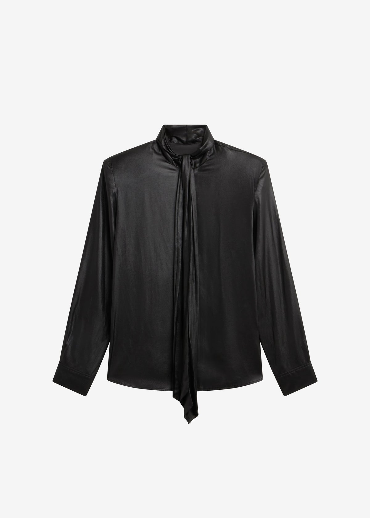 Mabillon Padded Lavalliere Blouse - Black - 8