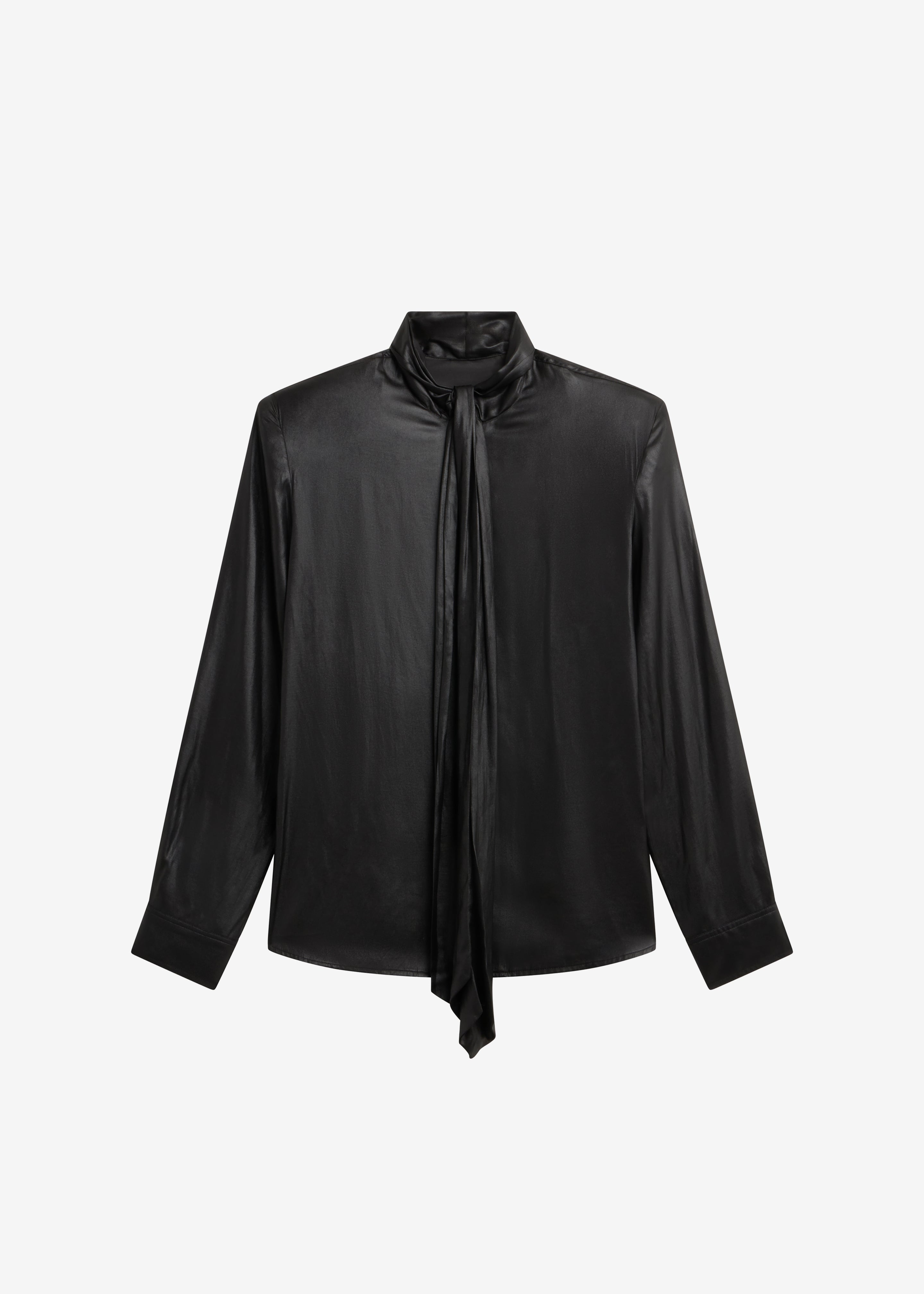 Mabillon Padded Lavalliere Blouse - Black - 8