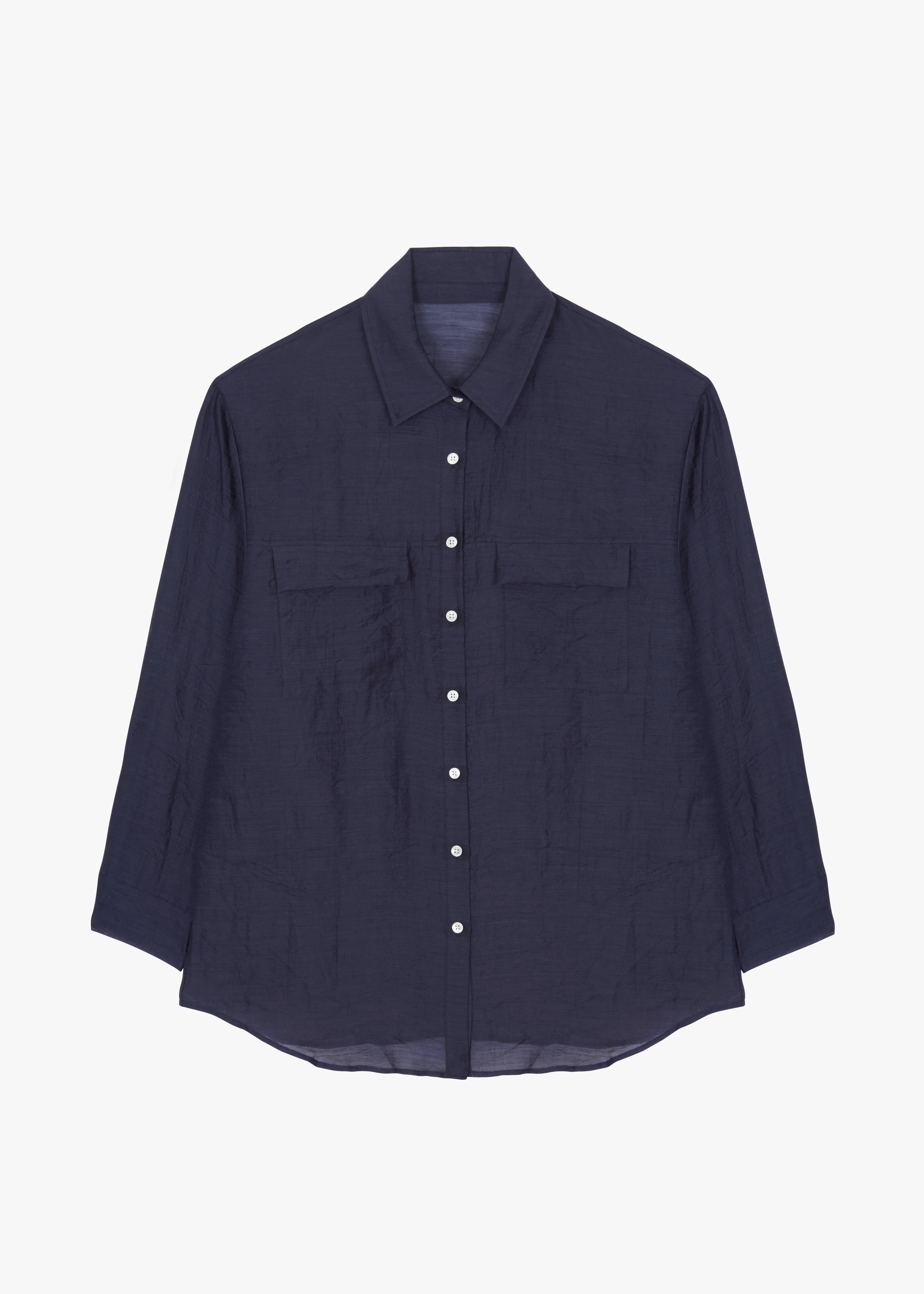 Madeline Sheer Shirt - Navy - 9