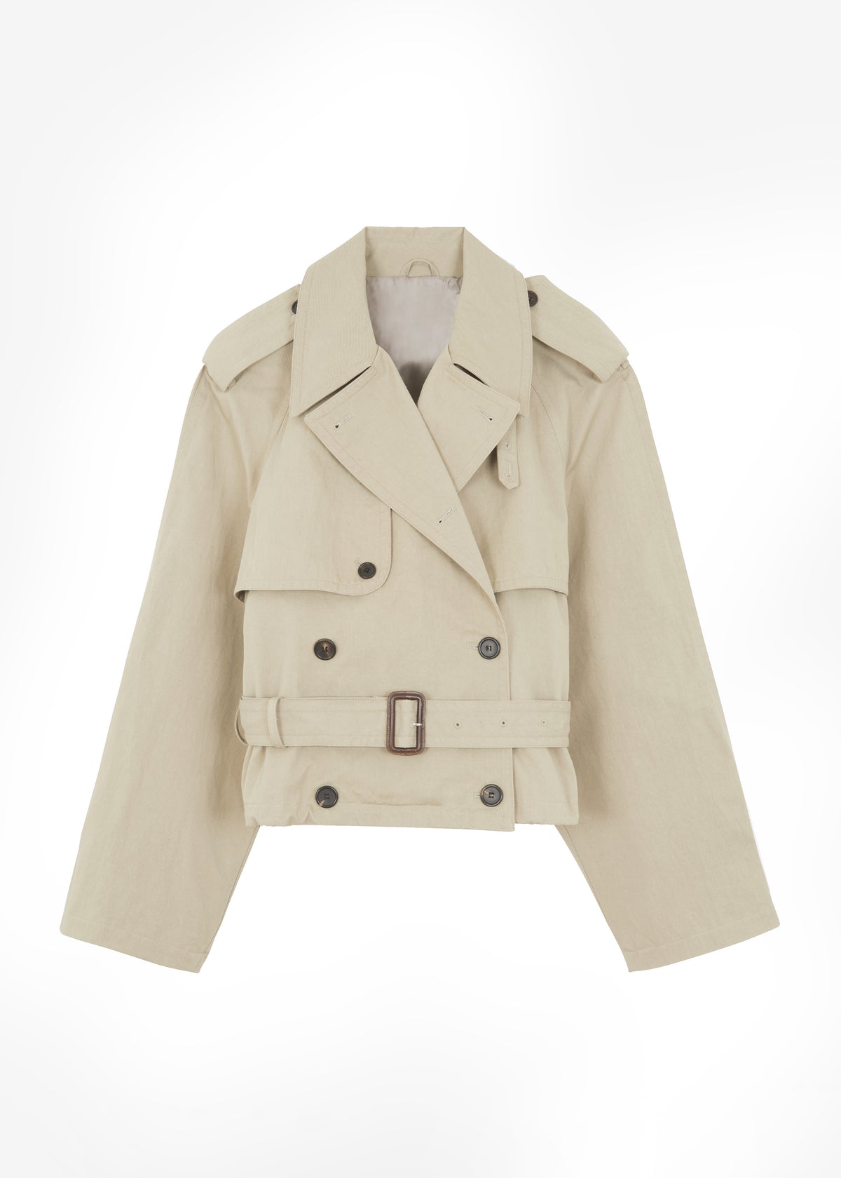 Mads Cropped Trench - Beige - 16