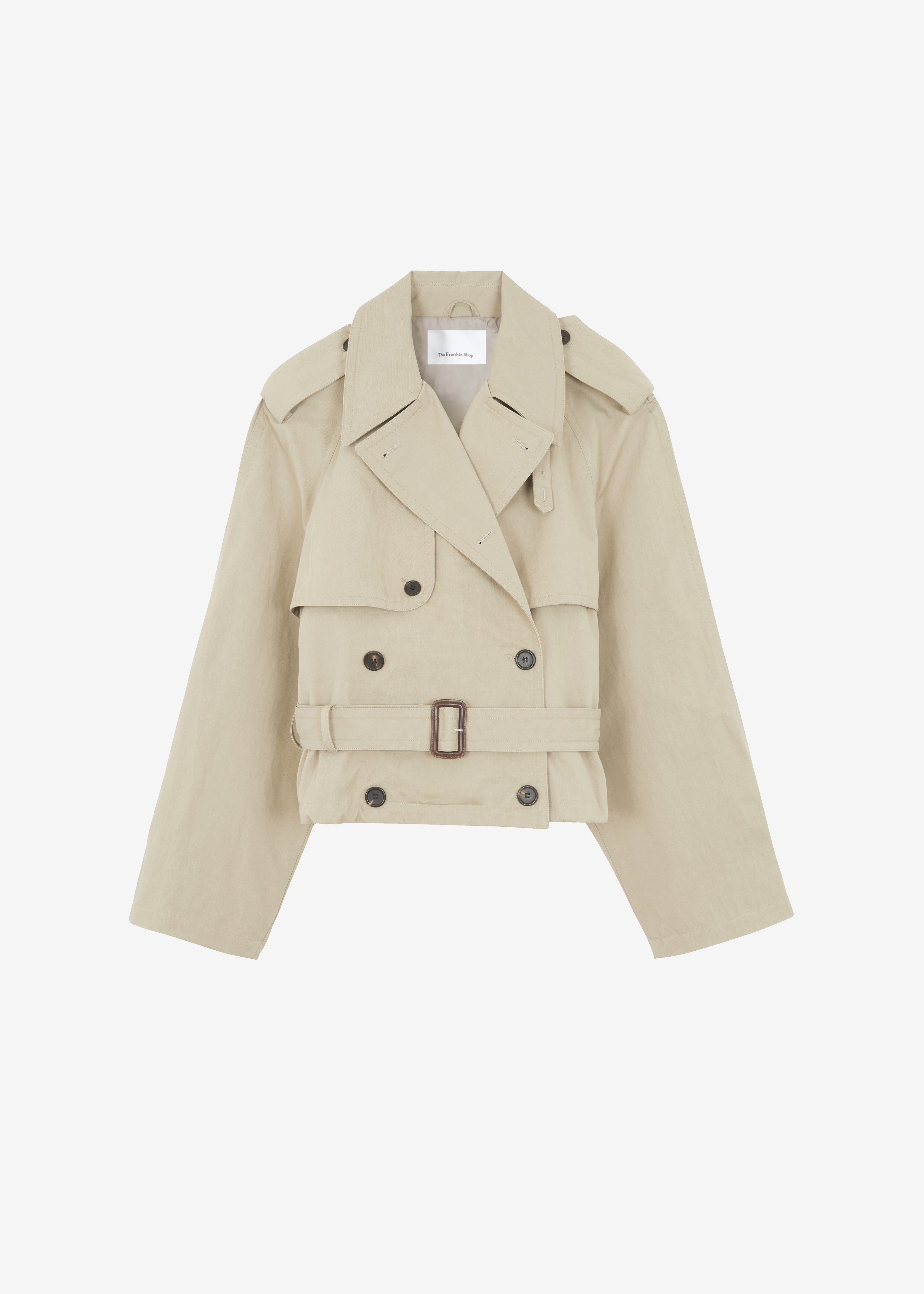 Mads Cropped Trench - Beige – The Frankie Shop Europe