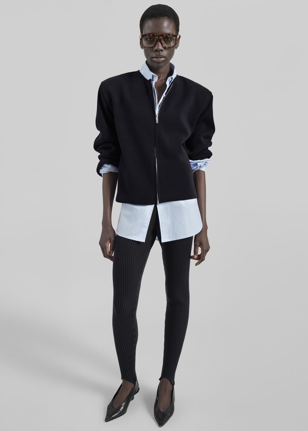Shop the look image for Cardigan Mael à épaulettes - Noir